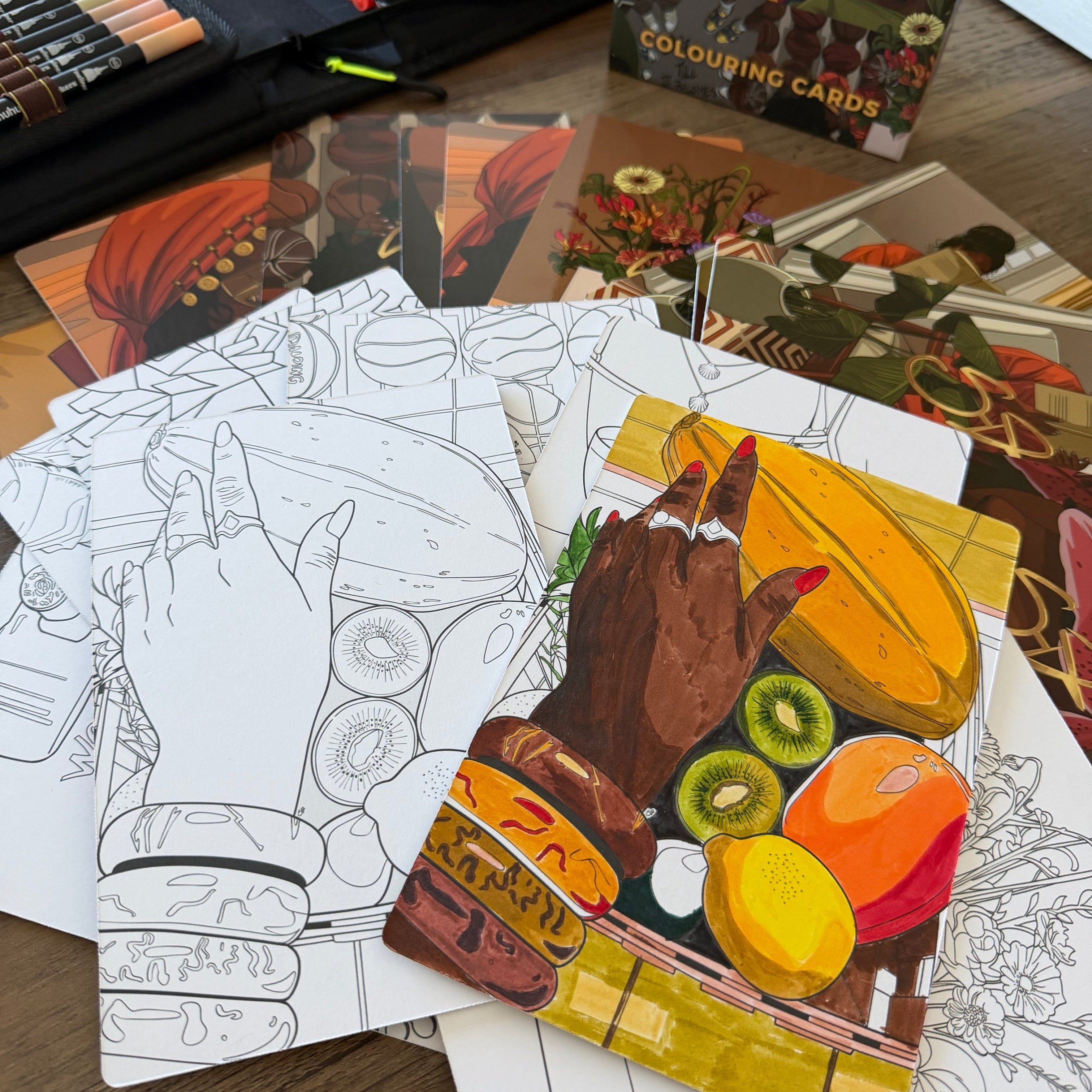 Colouring Cards - Pack of 10