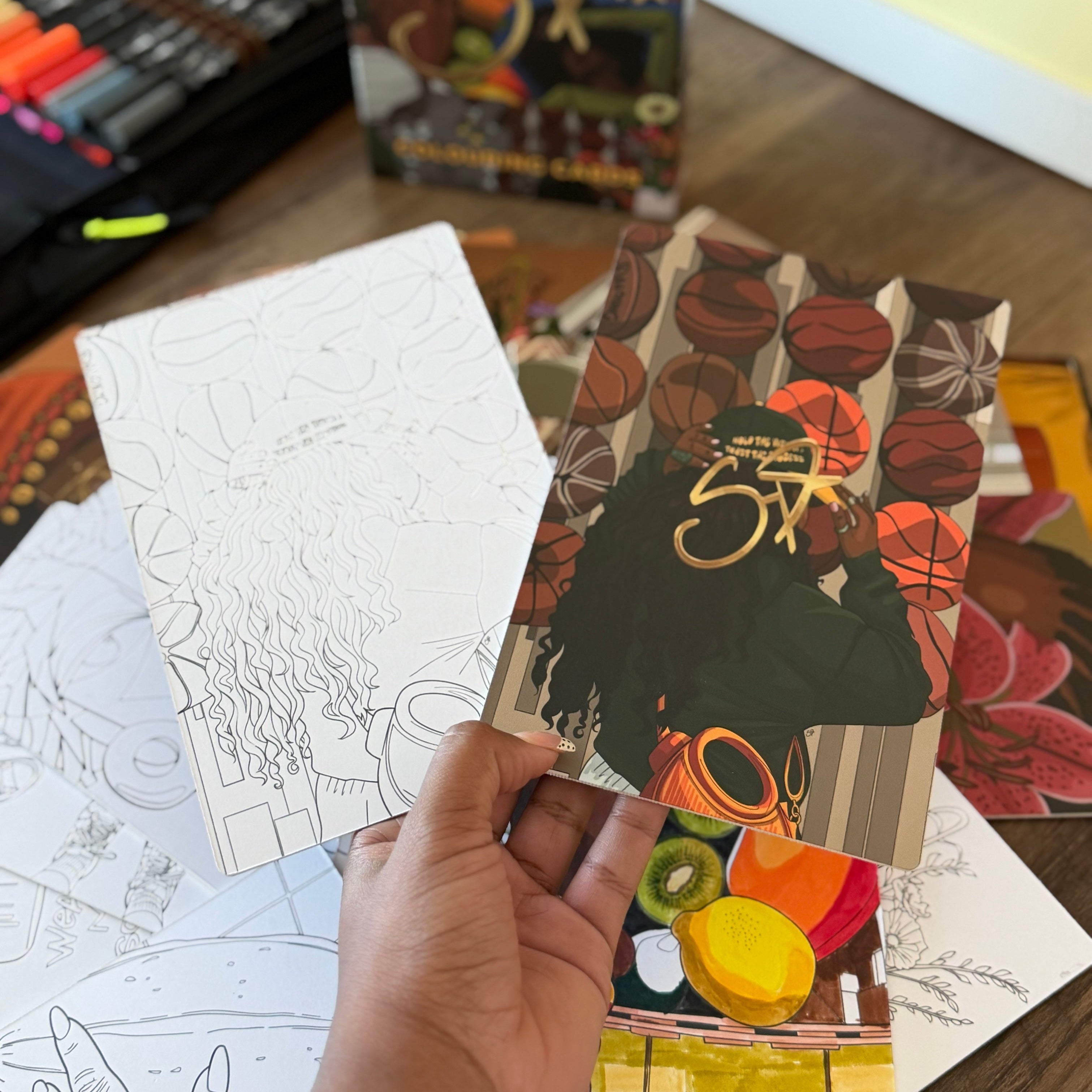 Colouring Cards - Pack of 10
