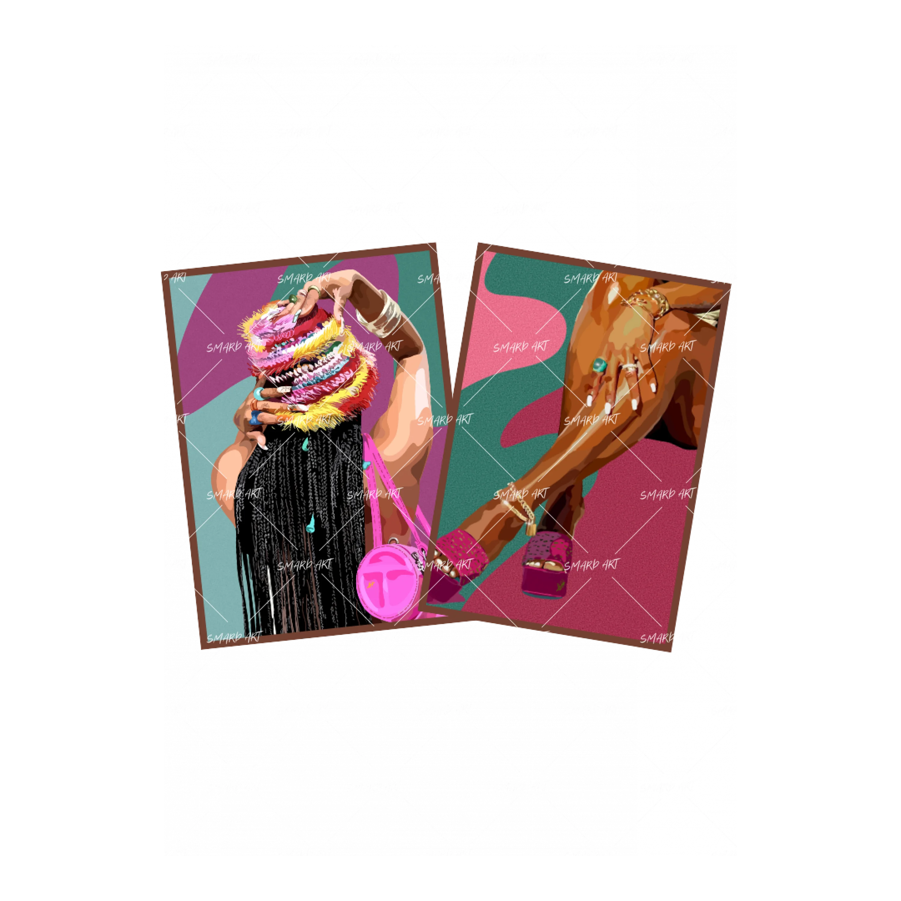 Art Print Bundle : It Girl + Legs & Pink Touch