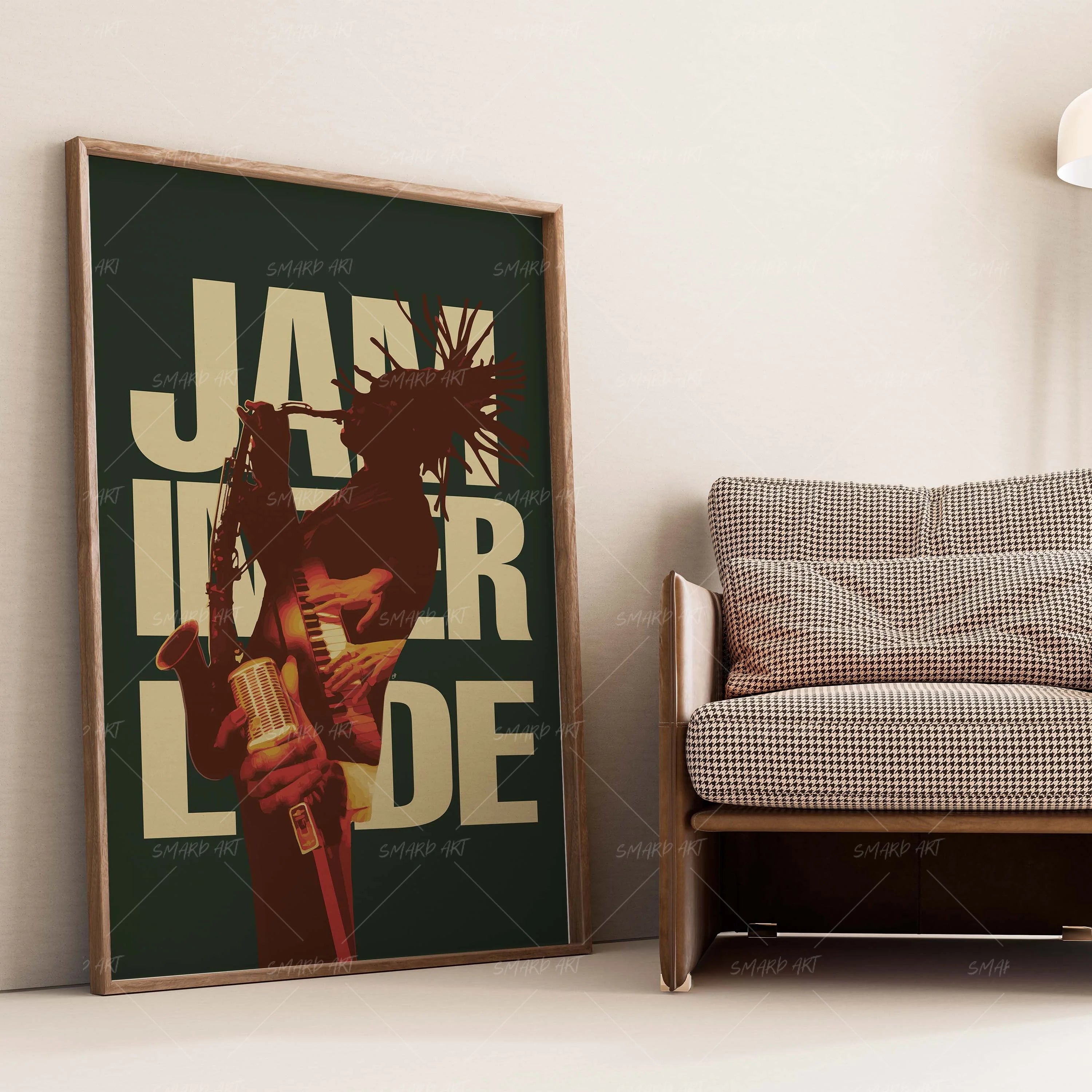 Jam Interlude-wall art print featuring decorative artistic design suitable for living rooms, offices, and schools by SmardArt. Elevate your space with Black wall art that speaks to culture, identity, and creativity. At Smard, we celebrate artistry made with melanin, bringing powerful and inspiring designs to life.