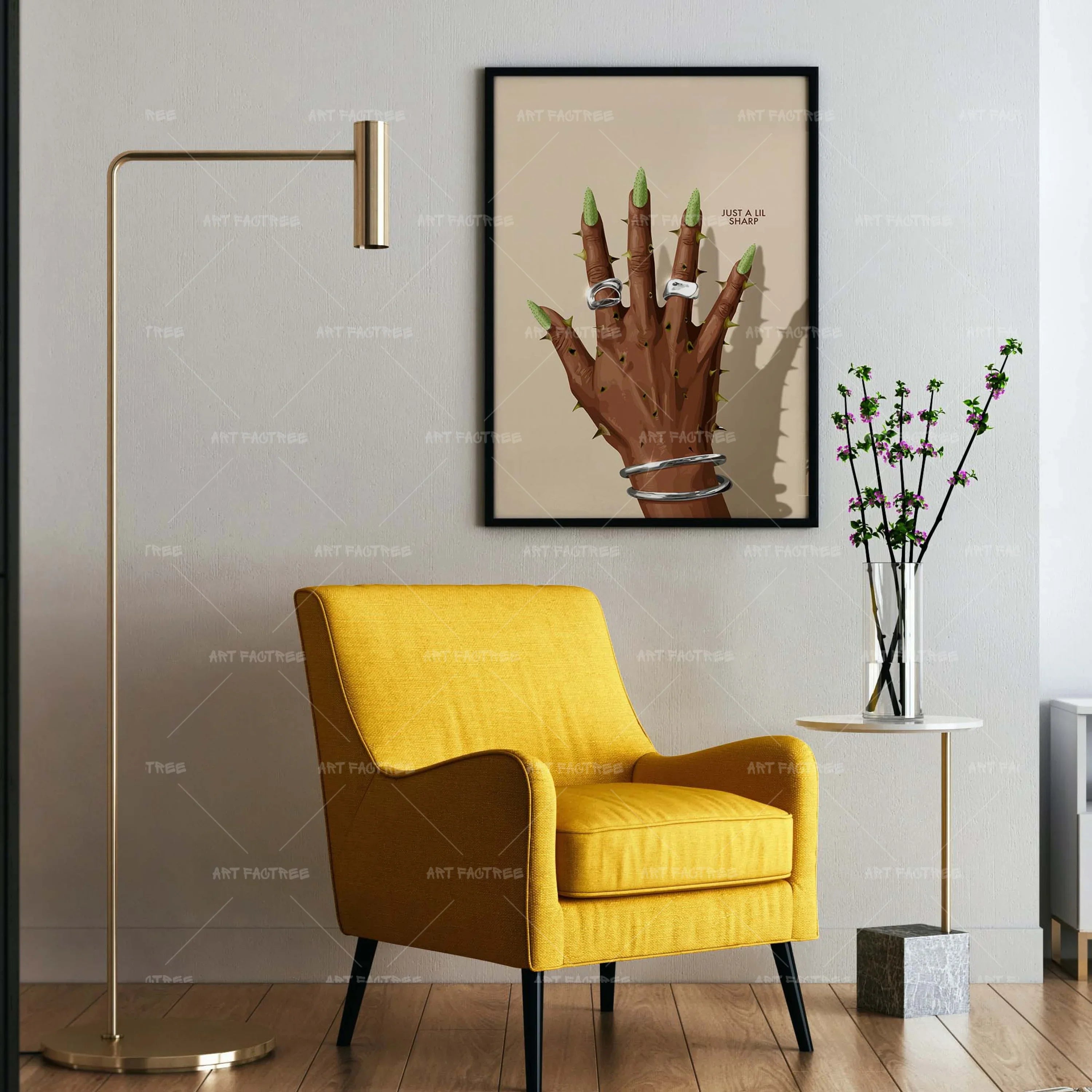 Just A Lil Sharp (Smard X Anaya)-wall art print featuring decorative artistic design suitable for living rooms, offices, and schools by SmardArt. Elevate your space with Black wall art that speaks to culture, identity, and creativity. At Smard, we celebrate artistry made with melanin, bringing powerful and inspiring designs to life.