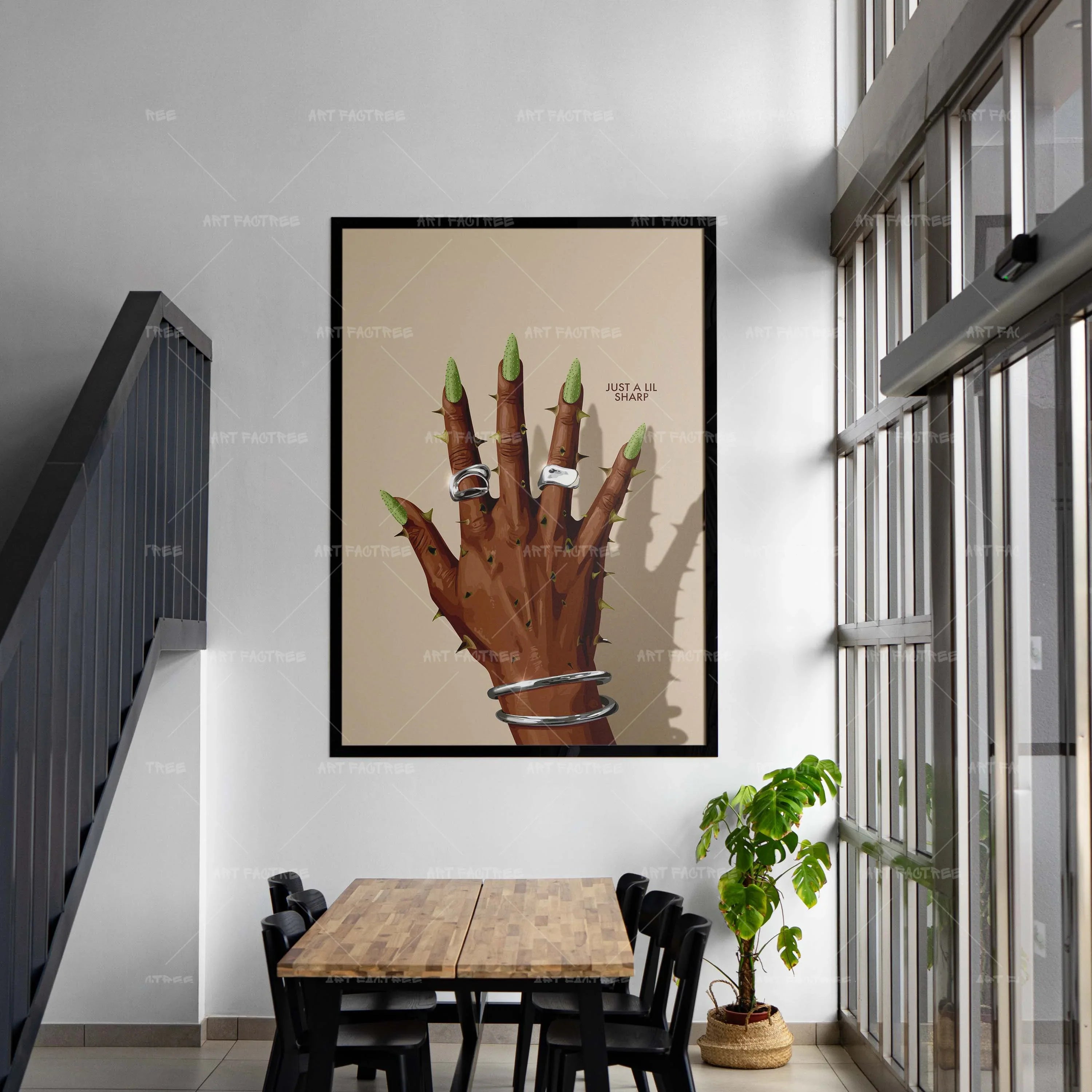 Just A Lil Sharp (Smard X Anaya)-wall art print featuring decorative artistic design suitable for living rooms, offices, and schools by SmardArt. Elevate your space with Black wall art that speaks to culture, identity, and creativity. At Smard, we celebrate artistry made with melanin, bringing powerful and inspiring designs to life.