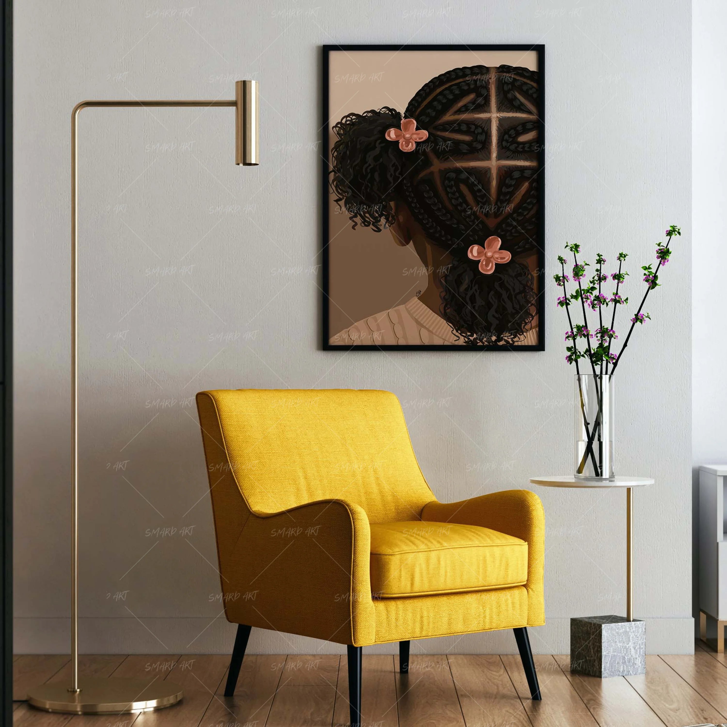 Kid Curl Magic-wall art print featuring decorative artistic design suitable for living rooms, offices, and schools by SmardArt