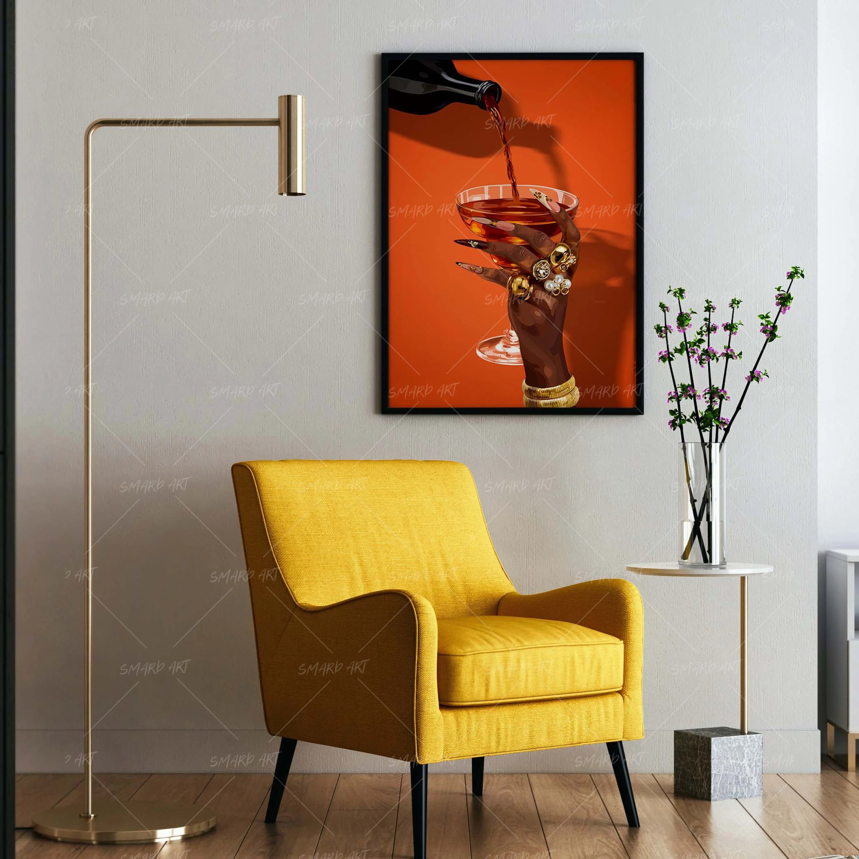 Let It Pour-wall art print featuring decorative artistic design suitable for living rooms, offices, and schools by SmardArt. Elevate your space with Black wall art that speaks to culture, identity, and creativity. At Smard, we celebrate artistry made with melanin, bringing powerful and inspiring designs to life.