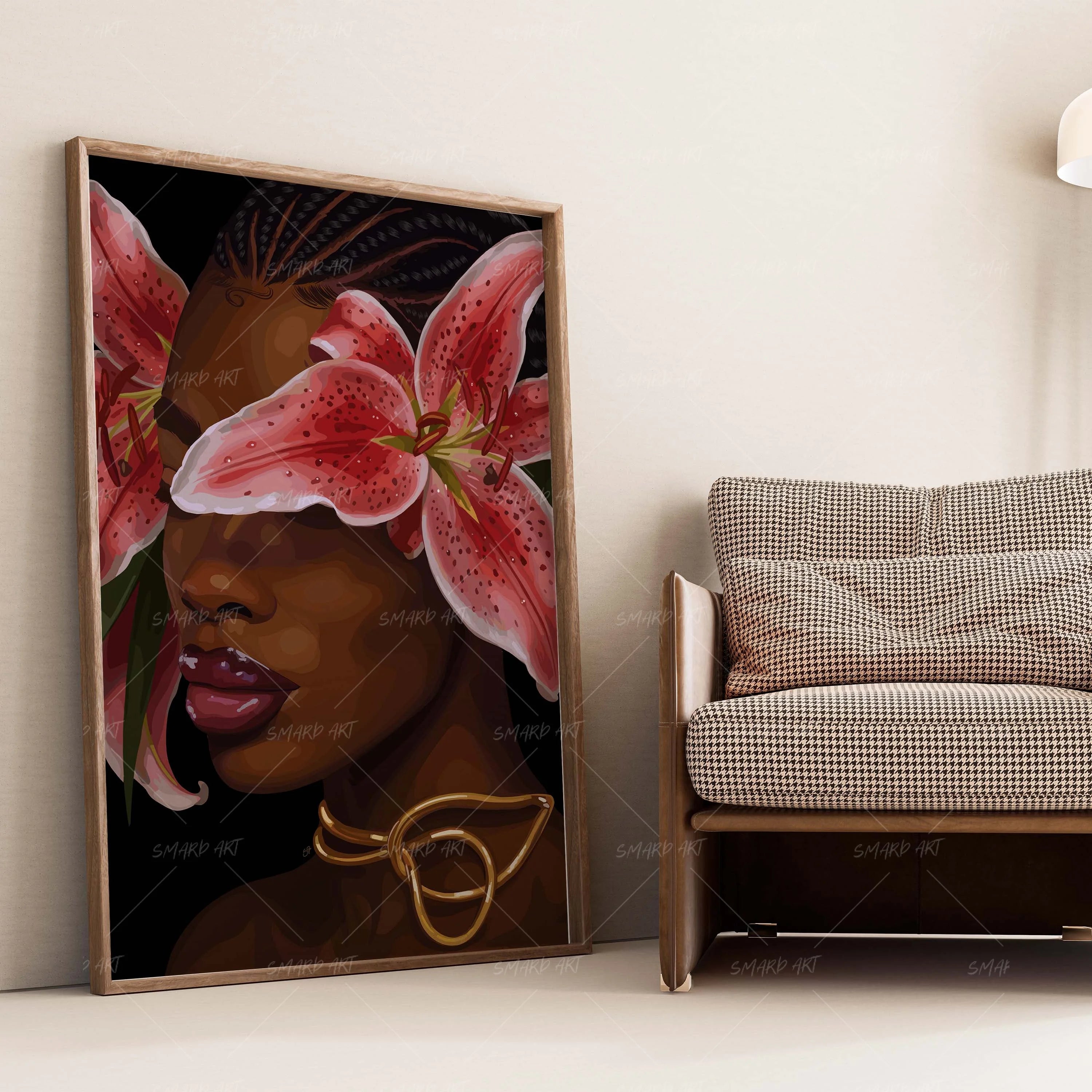 Look Away-wall art print featuring decorative artistic design suitable for living rooms, offices, and schools by SmardArt. Elevate your space with Black wall art that speaks to culture, identity, and creativity. At Smard, we celebrate artistry made with melanin, bringing powerful and inspiring designs to life.