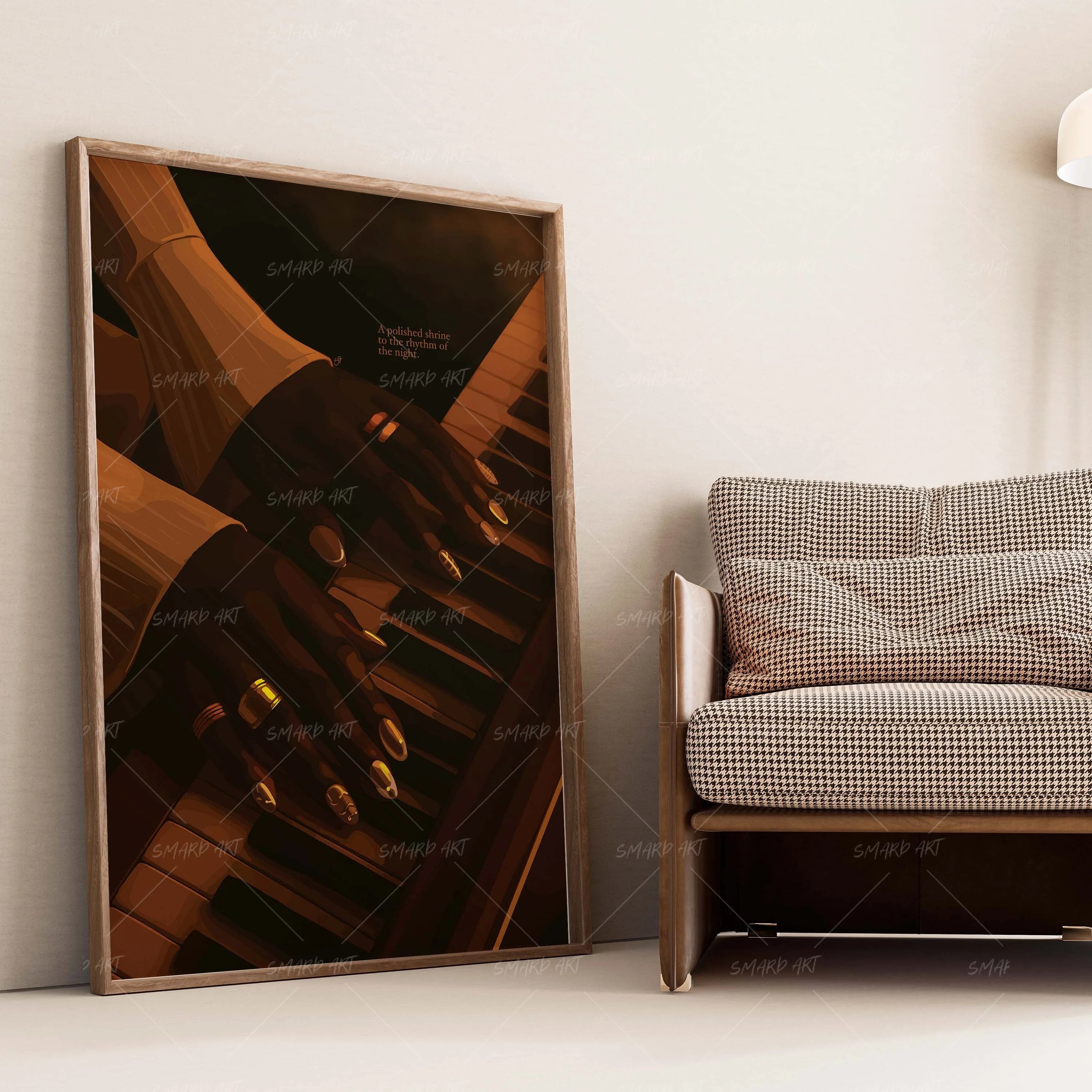 Midnight Keys-wall art print featuring decorative artistic design suitable for living rooms, offices, and schools by SmardArt. Elevate your space with Black wall art that speaks to culture, identity, and creativity. At Smard, we celebrate artistry made with melanin, bringing powerful and inspiring designs to life.