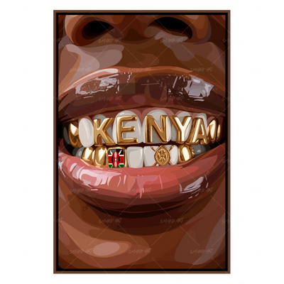 Mrembo Grillz-wall art print featuring decorative artistic design suitable for living rooms, offices, and schools by SmardArt. Elevate your space with Black wall art that speaks to culture, identity, and creativity. At Smard, we celebrate artistry made with melanin, bringing powerful and inspiring designs to life.