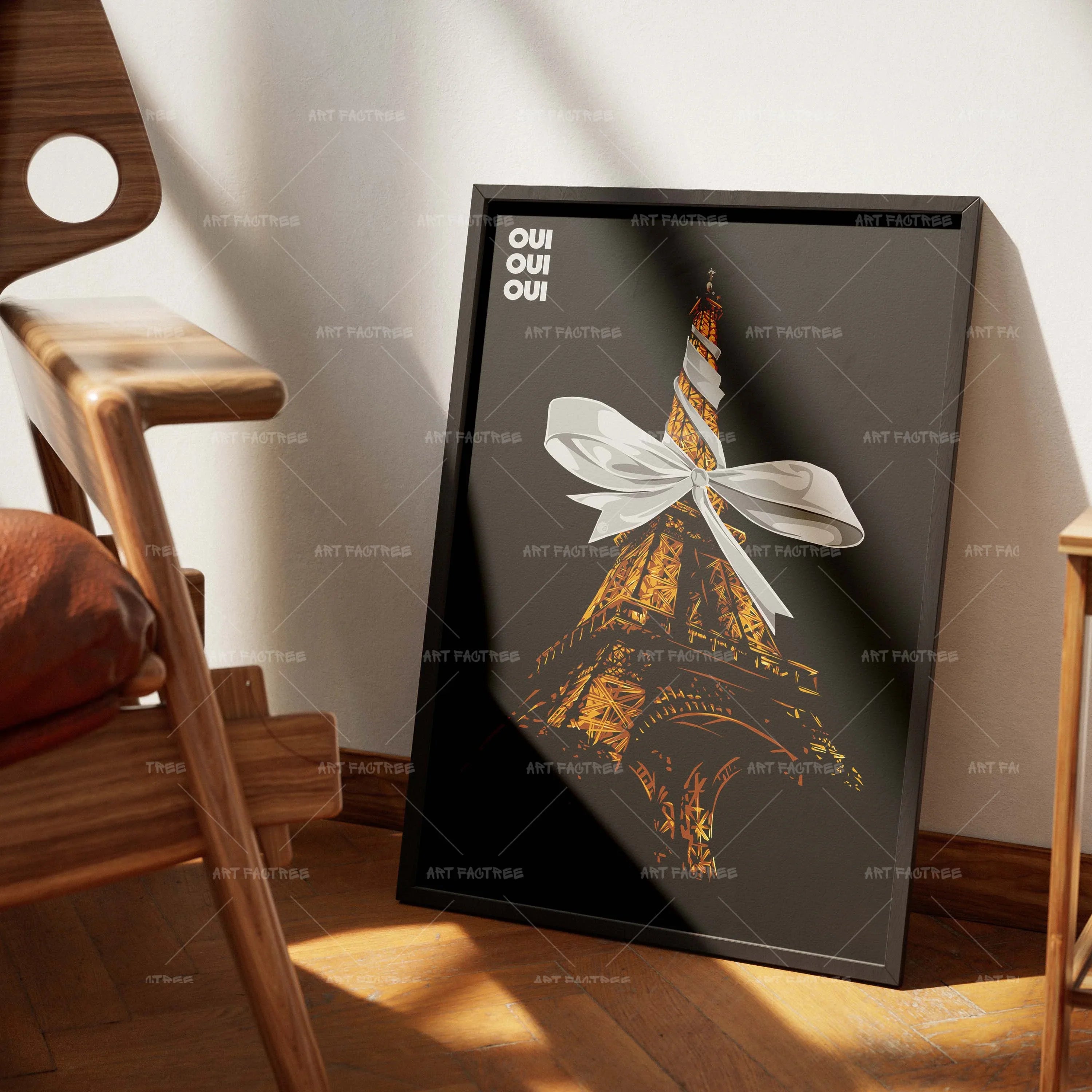 Oui Oui Oui (Smard X Anaya)-wall art print featuring decorative artistic design suitable for living rooms, offices, and schools by SmardArt. Elevate your space with Black wall art that speaks to culture, identity, and creativity. At Smard, we celebrate artistry made with melanin, bringing powerful and inspiring designs to life.