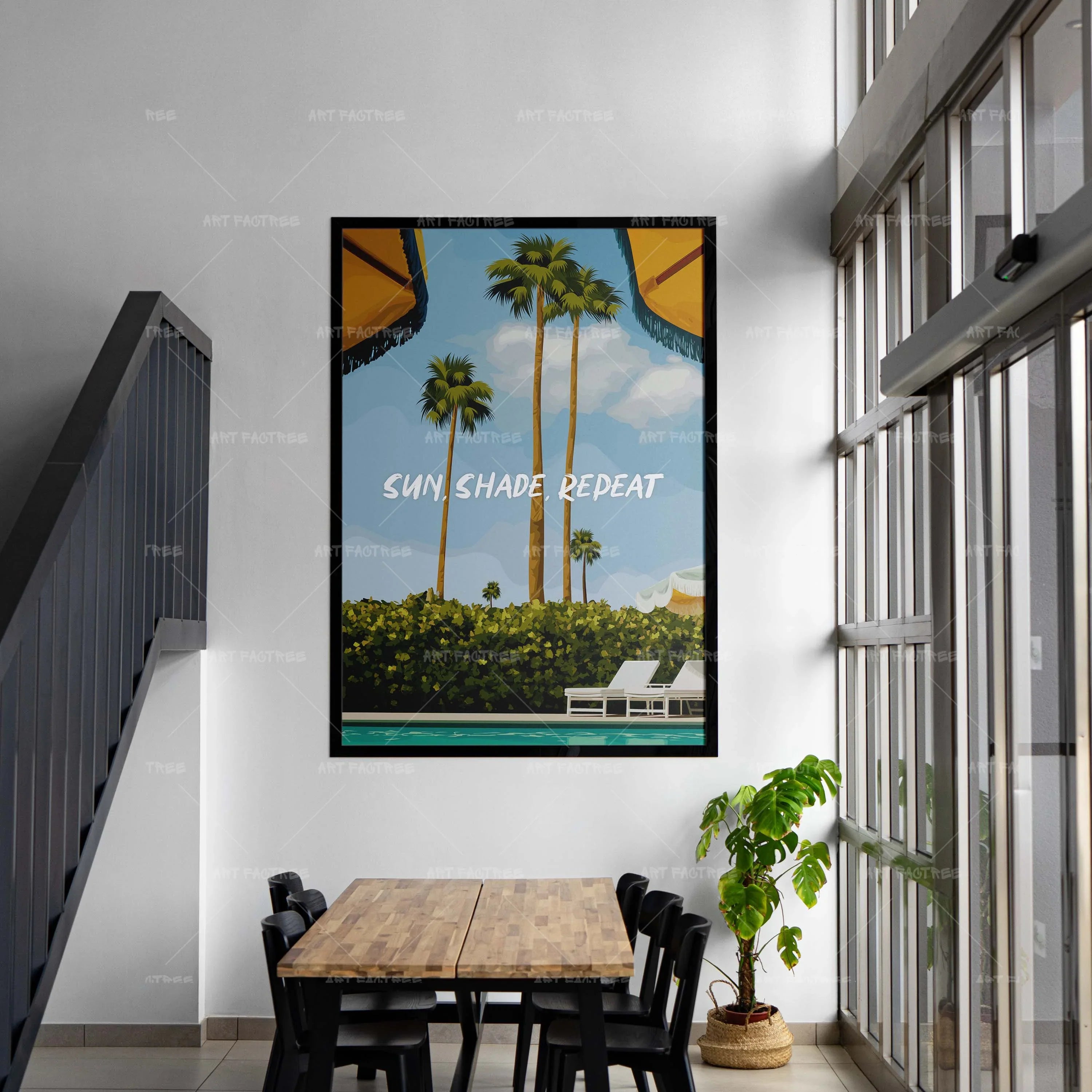 Palm Side (Smard X Anaya)-wall art print featuring decorative artistic design suitable for living rooms, offices, and schools by SmardArt. Elevate your space with Black wall art that speaks to culture, identity, and creativity. At Smard, we celebrate artistry made with melanin, bringing powerful and inspiring designs to life.