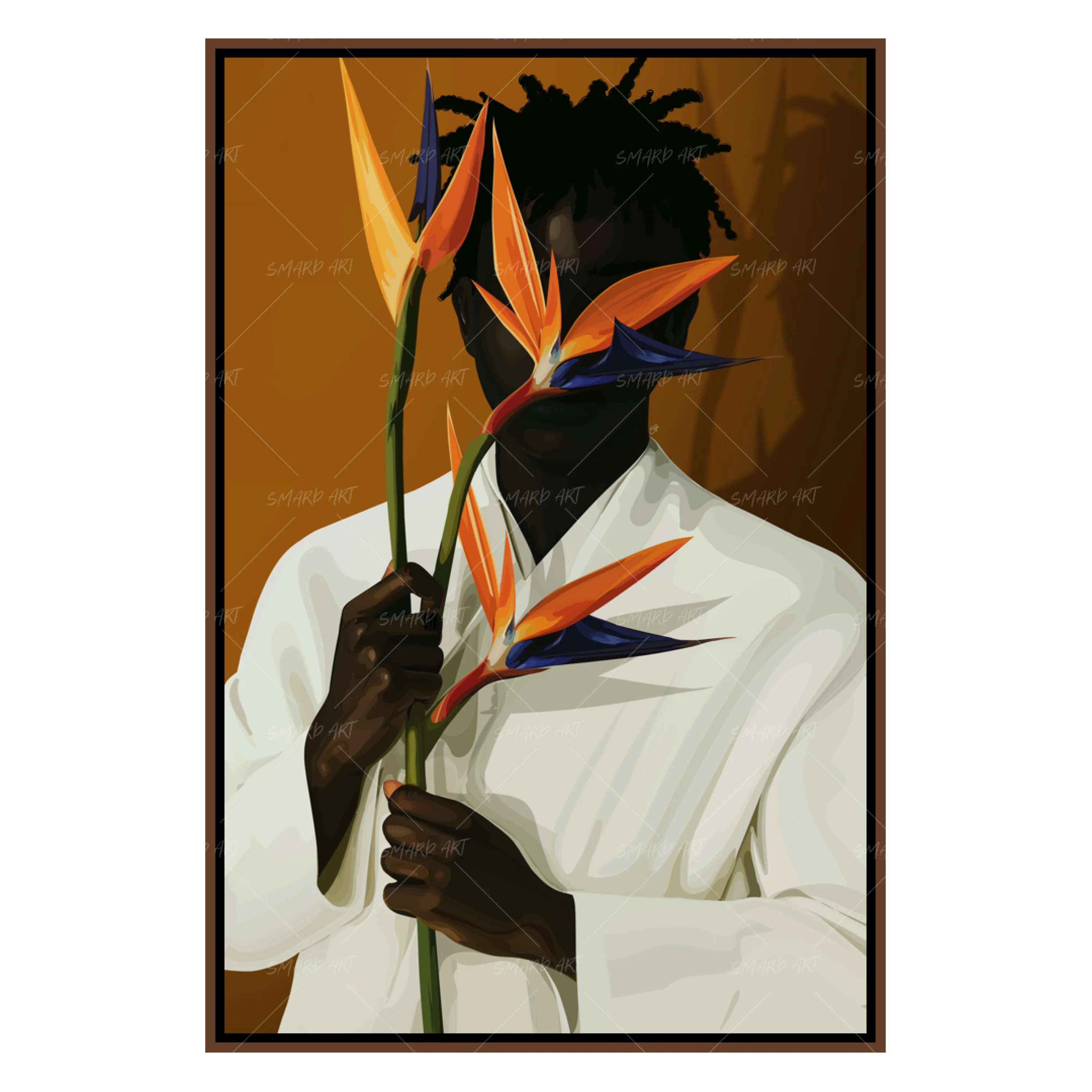 Petal Ivory-wall art print featuring decorative artistic design suitable for living rooms, offices, and schools by SmardArt. Elevate your space with Black wall art that speaks to culture, identity, and creativity. At Smard, we celebrate artistry made with melanin, bringing powerful and inspiring designs to life.