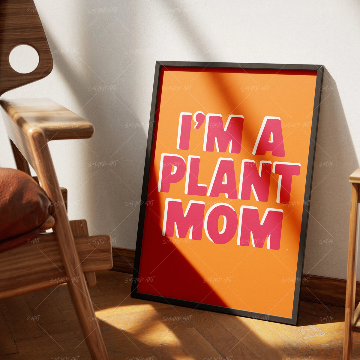 Plant Mom-wall art print featuring decorative artistic design suitable for living rooms, offices, and schools by SmardArt. Elevate your space with Black wall art that speaks to culture, identity, and creativity. At Smard, we celebrate artistry made with melanin, bringing powerful and inspiring designs to life.