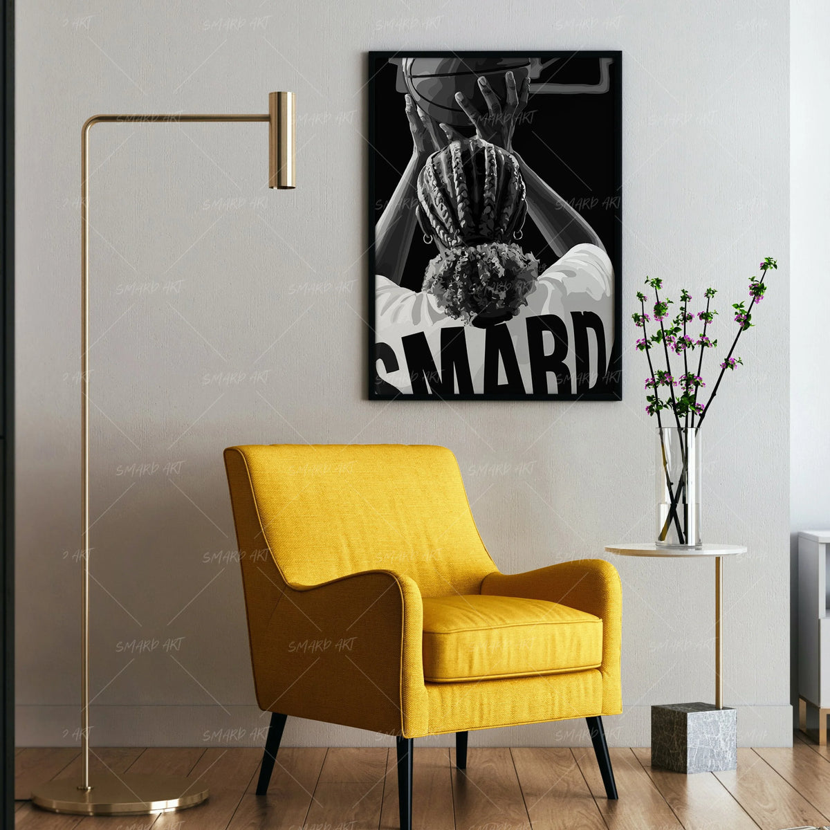 Point & Kill (B/W)-wall art print featuring decorative artistic design suitable for living rooms, offices, and schools by SmardArt. Elevate your space with Black wall art that speaks to culture, identity, and creativity. At Smard, we celebrate artistry made with melanin, bringing powerful and inspiring designs to life.