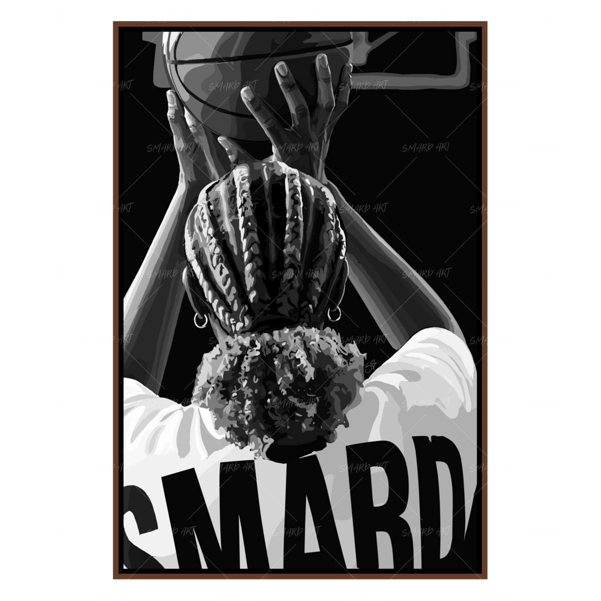 Point & Kill (B/W)-wall art print featuring decorative artistic design suitable for living rooms, offices, and schools by SmardArt. Elevate your space with Black wall art that speaks to culture, identity, and creativity. At Smard, we celebrate artistry made with melanin, bringing powerful and inspiring designs to life.