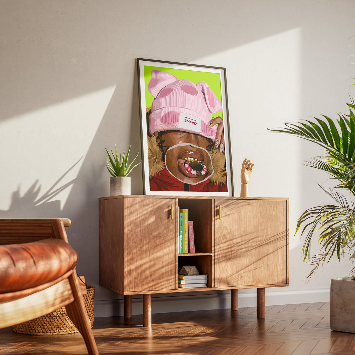 Poker Grillz-wall art print featuring decorative artistic design suitable for living rooms, offices, and schools by SmardArt. Elevate your space with Black wall art that speaks to culture, identity, and creativity. At Smard, we celebrate artistry made with melanin, bringing powerful and inspiring designs to life.
