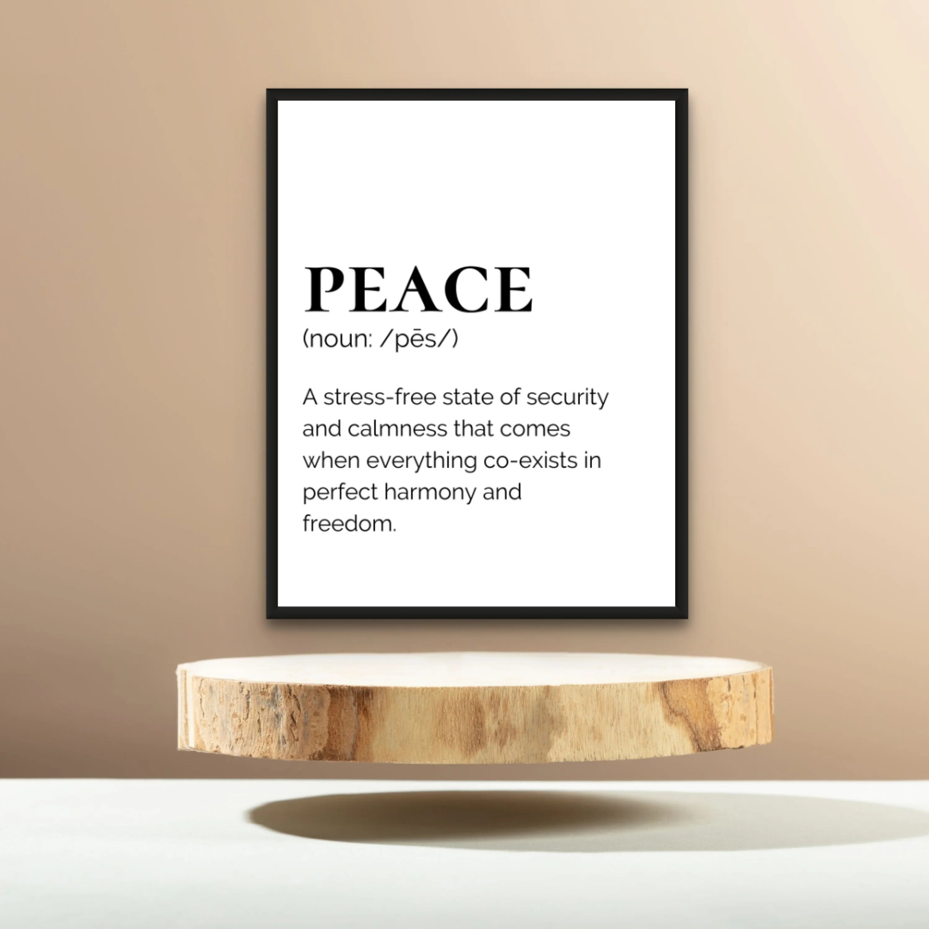 Peace- Text. (Smard X Anaya) Wall Art