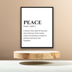 Peace- text.
