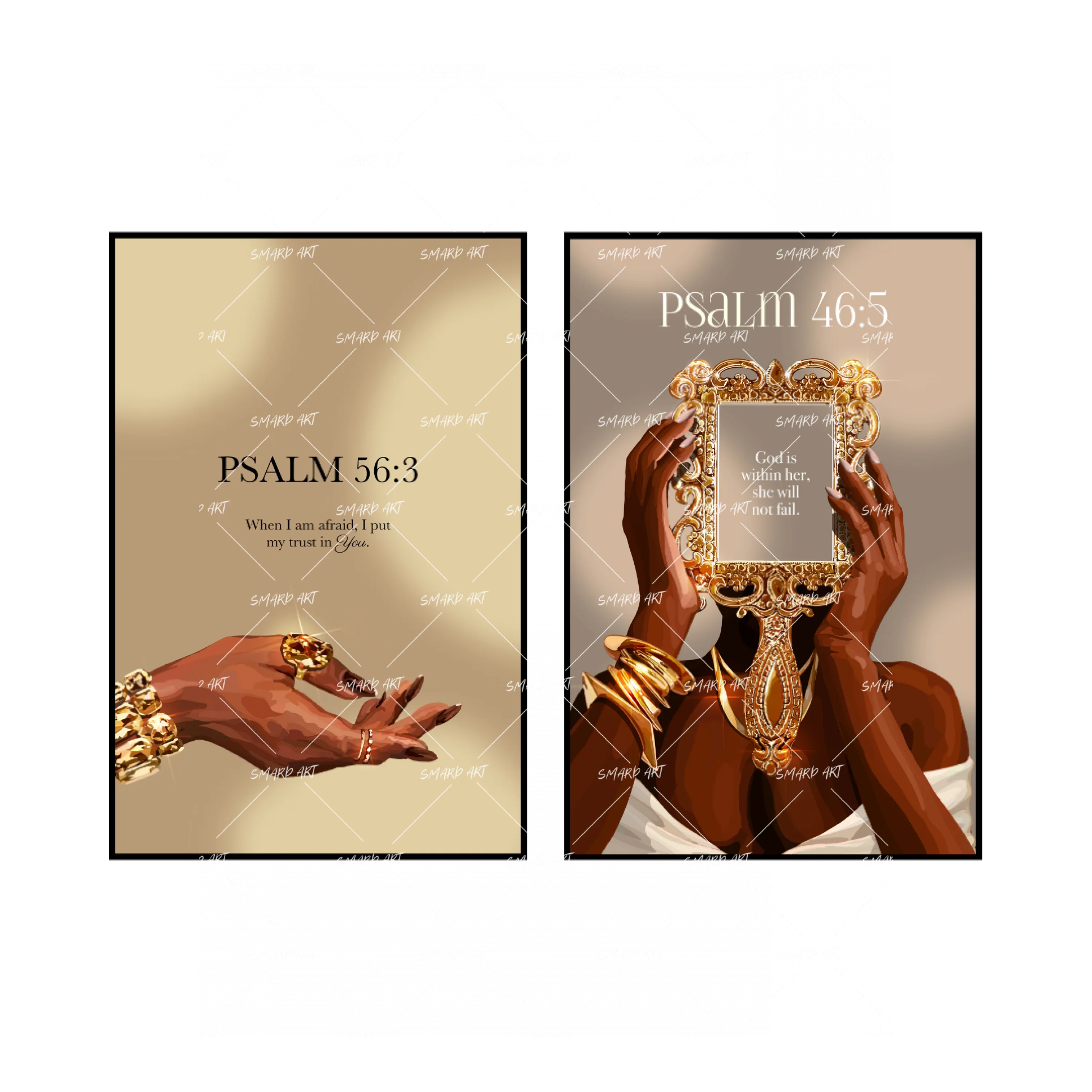 Art Print Bundle : Psalm 56:3 + Psalm 46:5