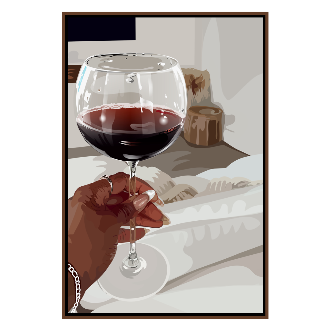 Red Wine Framed Canvas