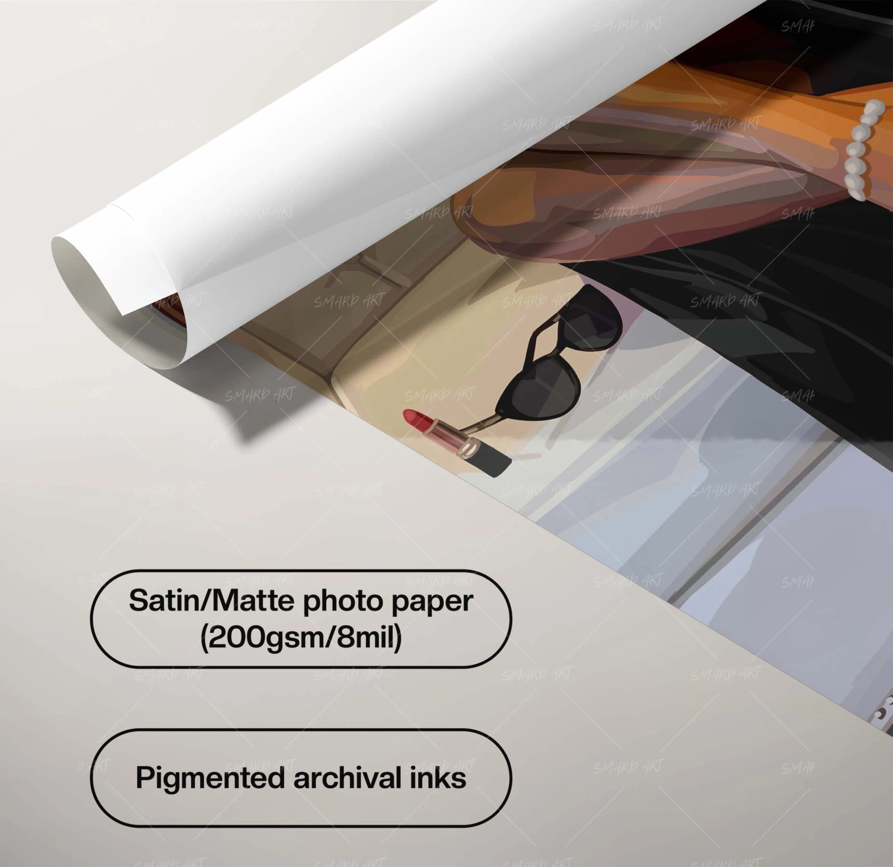 Romanticizing My Life-wall art print featuring decorative artistic design suitable for living rooms, offices, and schools by SmardArt. Elevate your space with Black wall art that speaks to culture, identity, and creativity. At Smard, we celebrate artistry made with melanin, bringing powerful and inspiring designs to life.