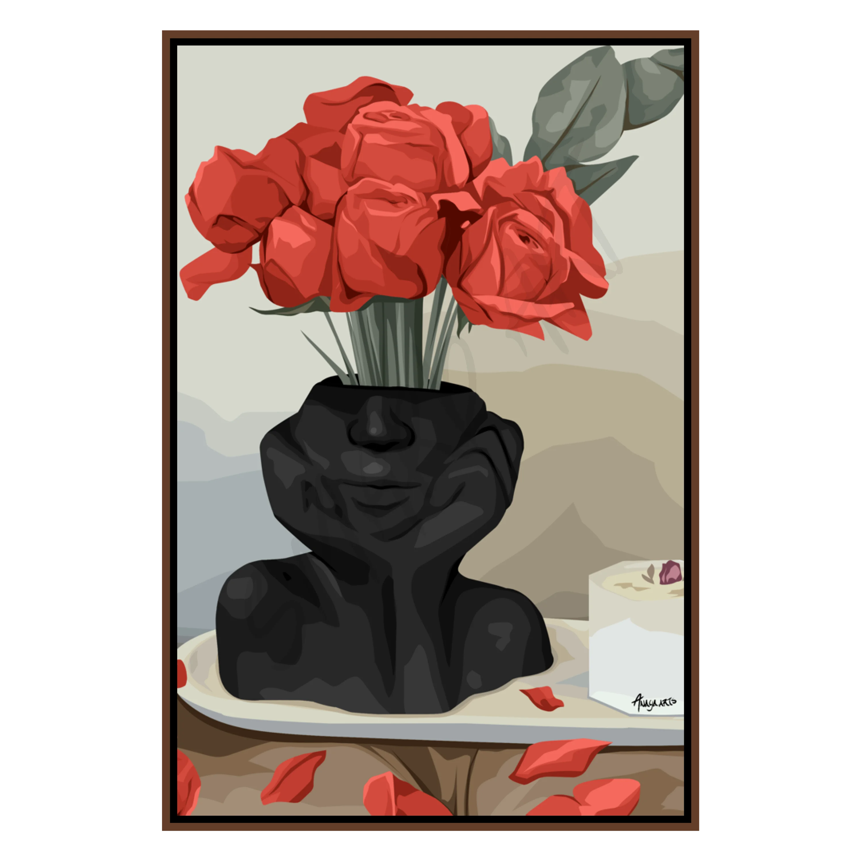 Rose Vase (Smard X Anaya) Wall Art