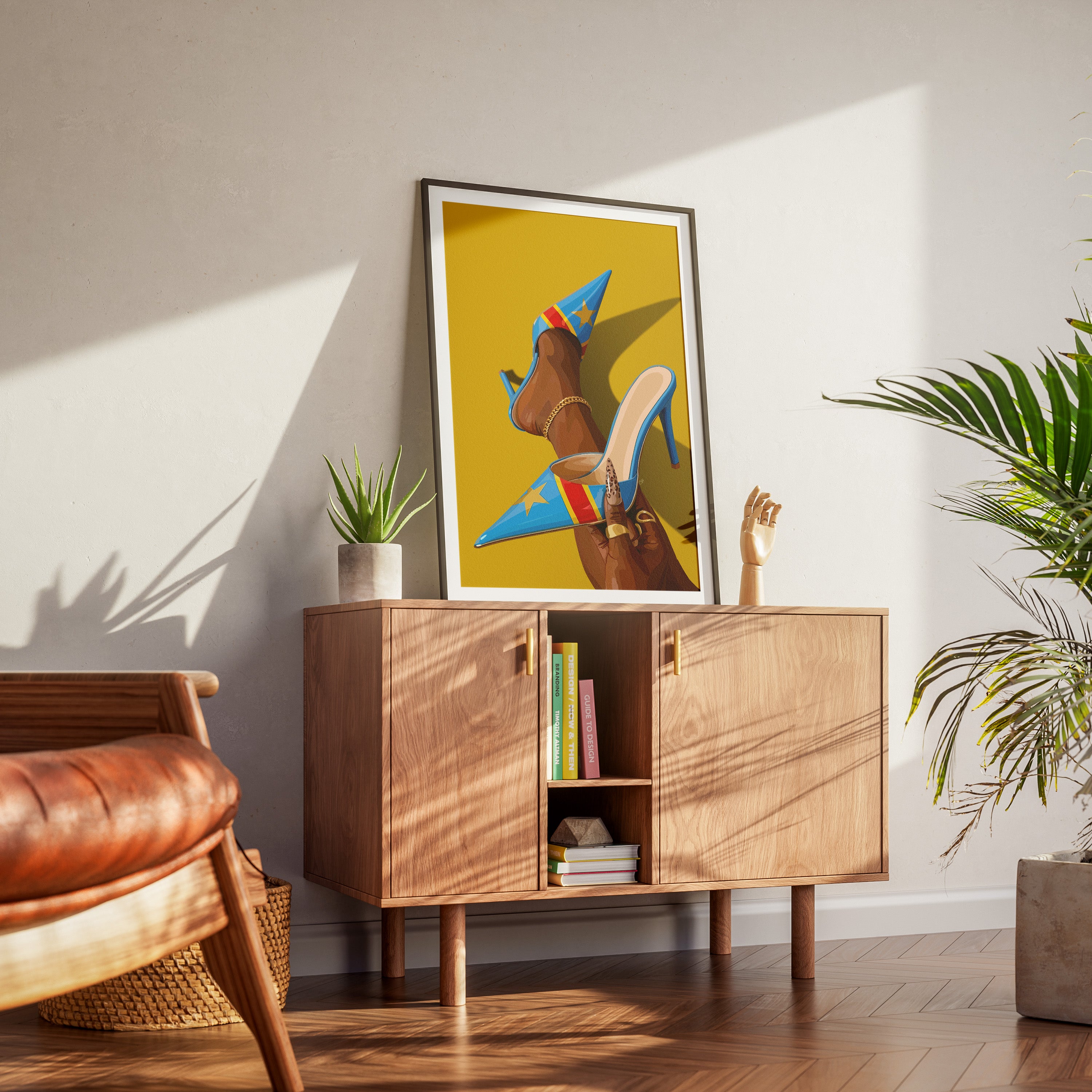 Sapeuse-wall art print featuring decorative artistic design suitable for living rooms, offices, and schools by SmardArt. Elevate your space with Black wall art that speaks to culture, identity, and creativity. At Smard, we celebrate artistry made with melanin, bringing powerful and inspiring designs to life.