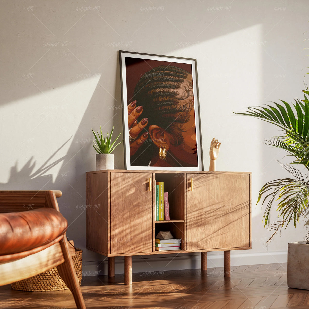 Slick Edges-wall art print featuring decorative artistic design suitable for living rooms, offices, and schools by SmardArt. Elevate your space with Black wall art that speaks to culture, identity, and creativity. At Smard, we celebrate artistry made with melanin, bringing powerful and inspiring designs to life.