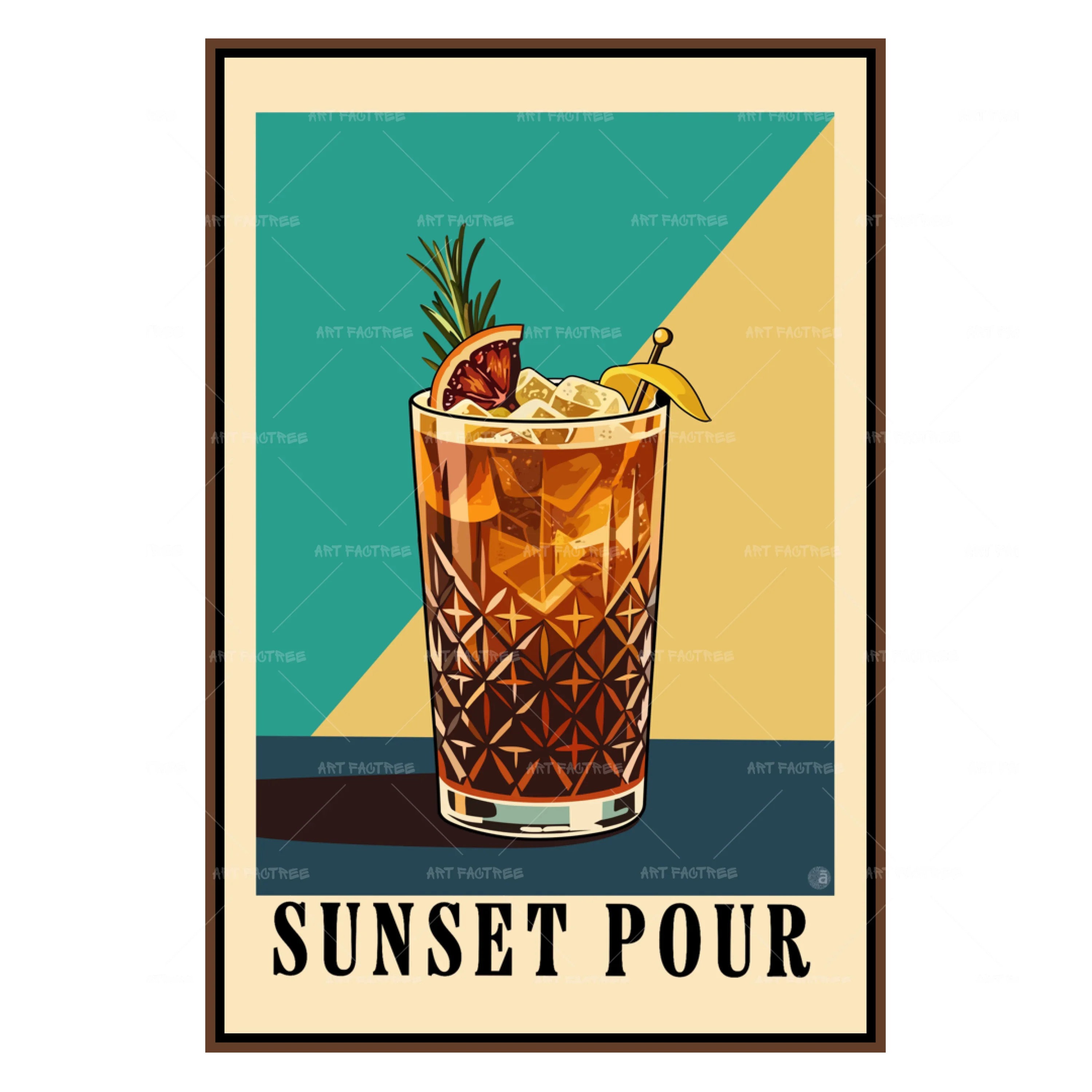 Sunset Pour (Smard X Anaya)-wall art print featuring decorative artistic design suitable for living rooms, offices, and schools by SmardArt. Elevate your space with Black wall art that speaks to culture, identity, and creativity. At Smard, we celebrate artistry made with melanin, bringing powerful and inspiring designs to life.