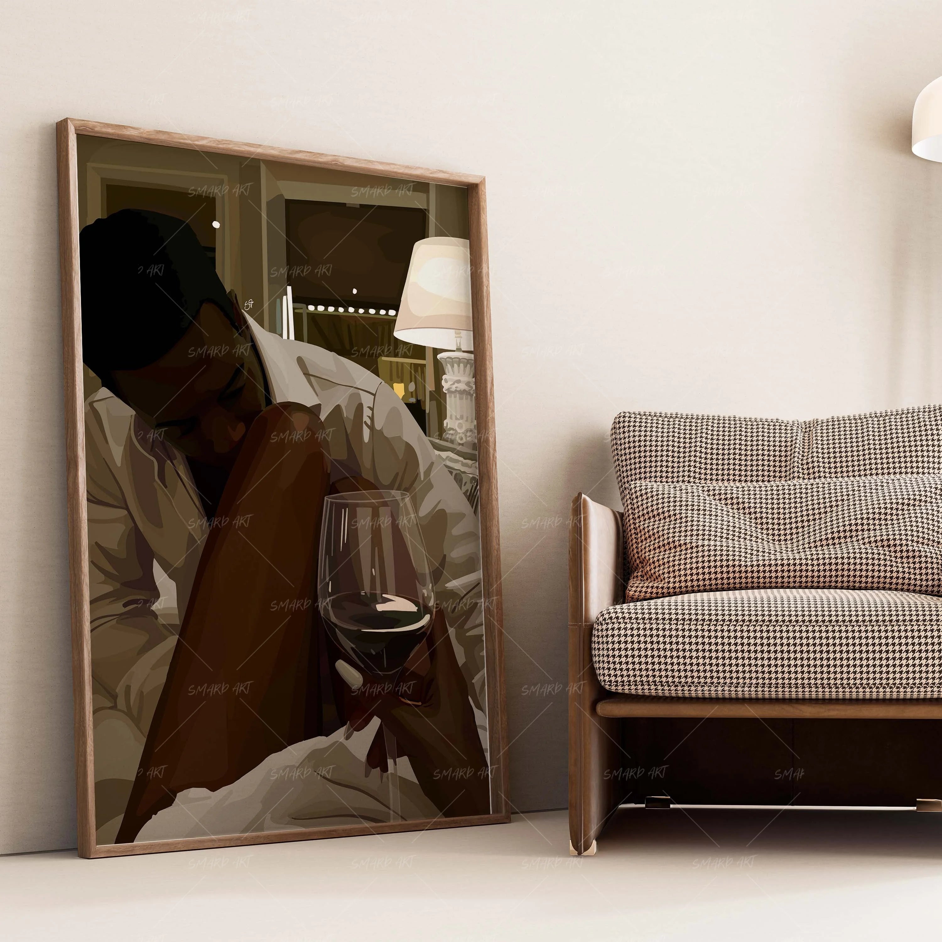 Softly in Love-wall art print featuring decorative artistic design suitable for living rooms, offices, and schools by SmardArt