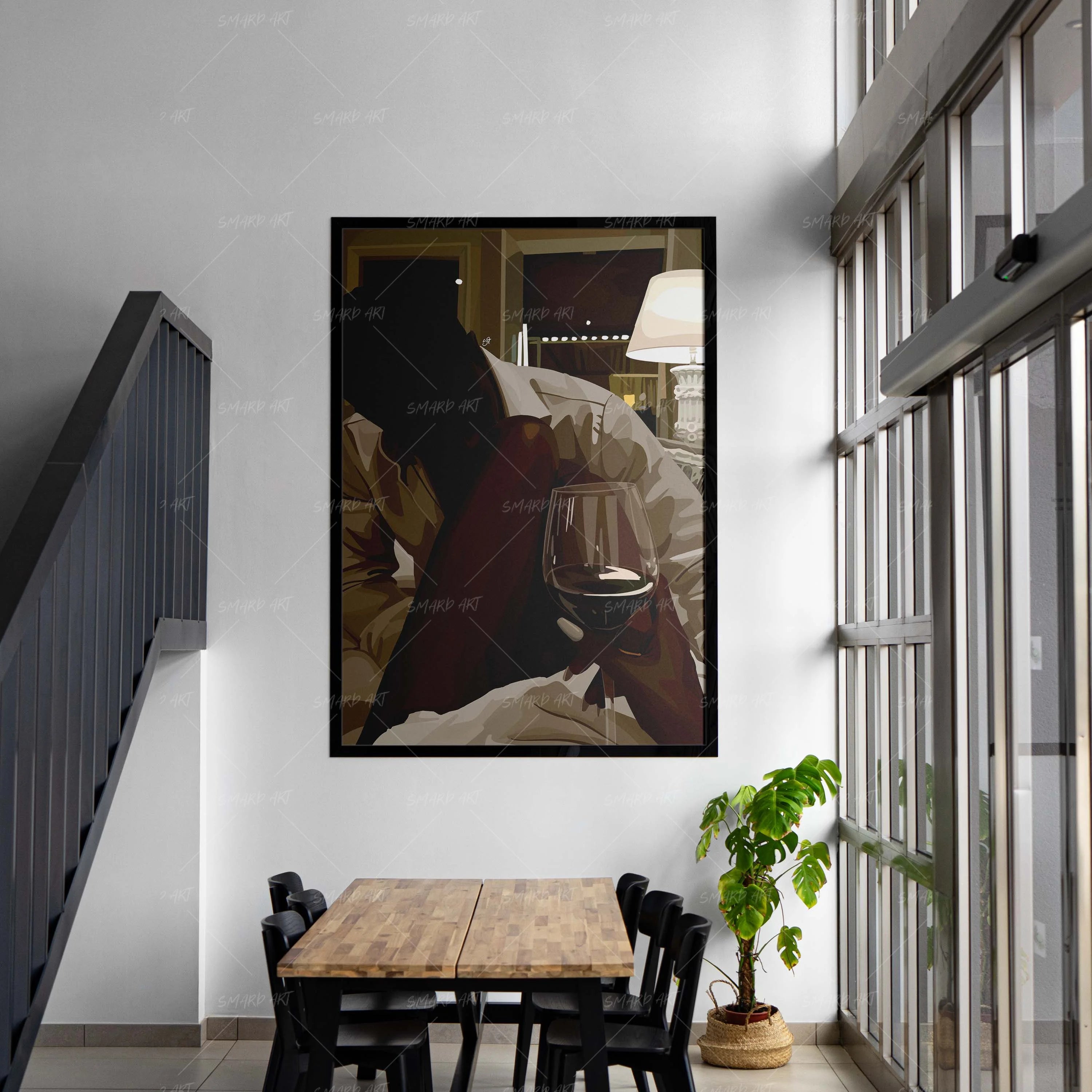 Softly in Love-wall art print featuring decorative artistic design suitable for living rooms, offices, and schools by SmardArt