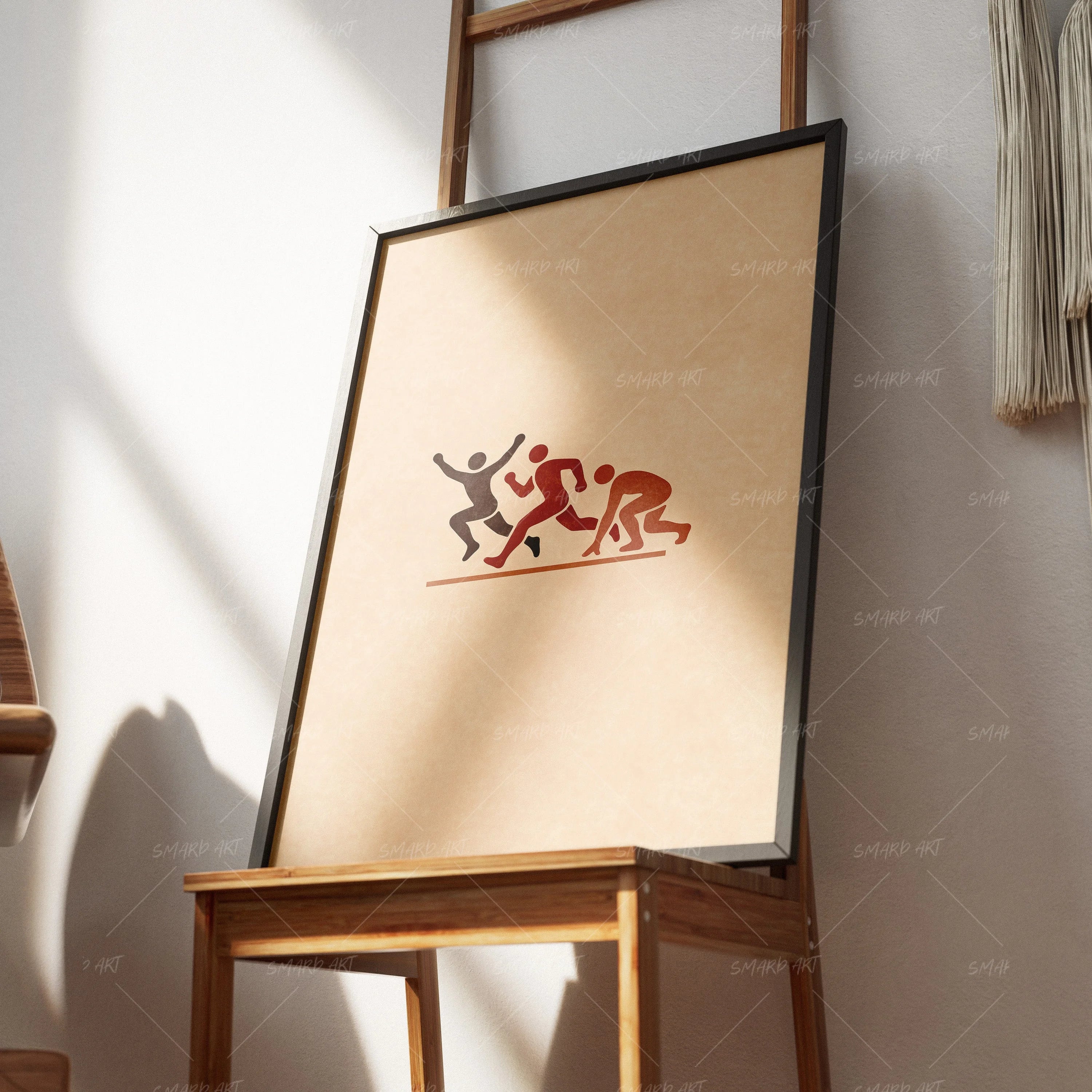 Sprint Story-wall art print featuring decorative artistic design suitable for living rooms, offices, and schools by SmardArt. Elevate your space with Black wall art that speaks to culture, identity, and creativity. At Smard, we celebrate artistry made with melanin, bringing powerful and inspiring designs to life.
