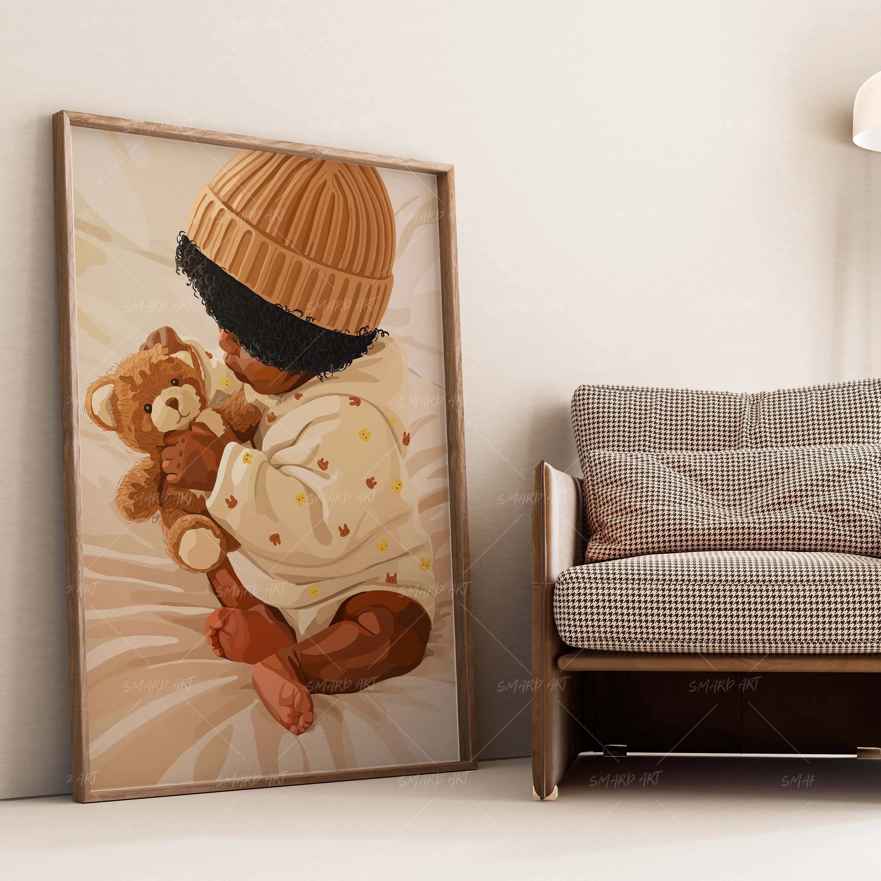 Sweet Grace-wall art print featuring decorative artistic design suitable for living rooms, offices, and schools by SmardArt. Elevate your space with Black wall art that speaks to culture, identity, and creativity. At Smard, we celebrate artistry made with melanin, bringing powerful and inspiring designs to life.