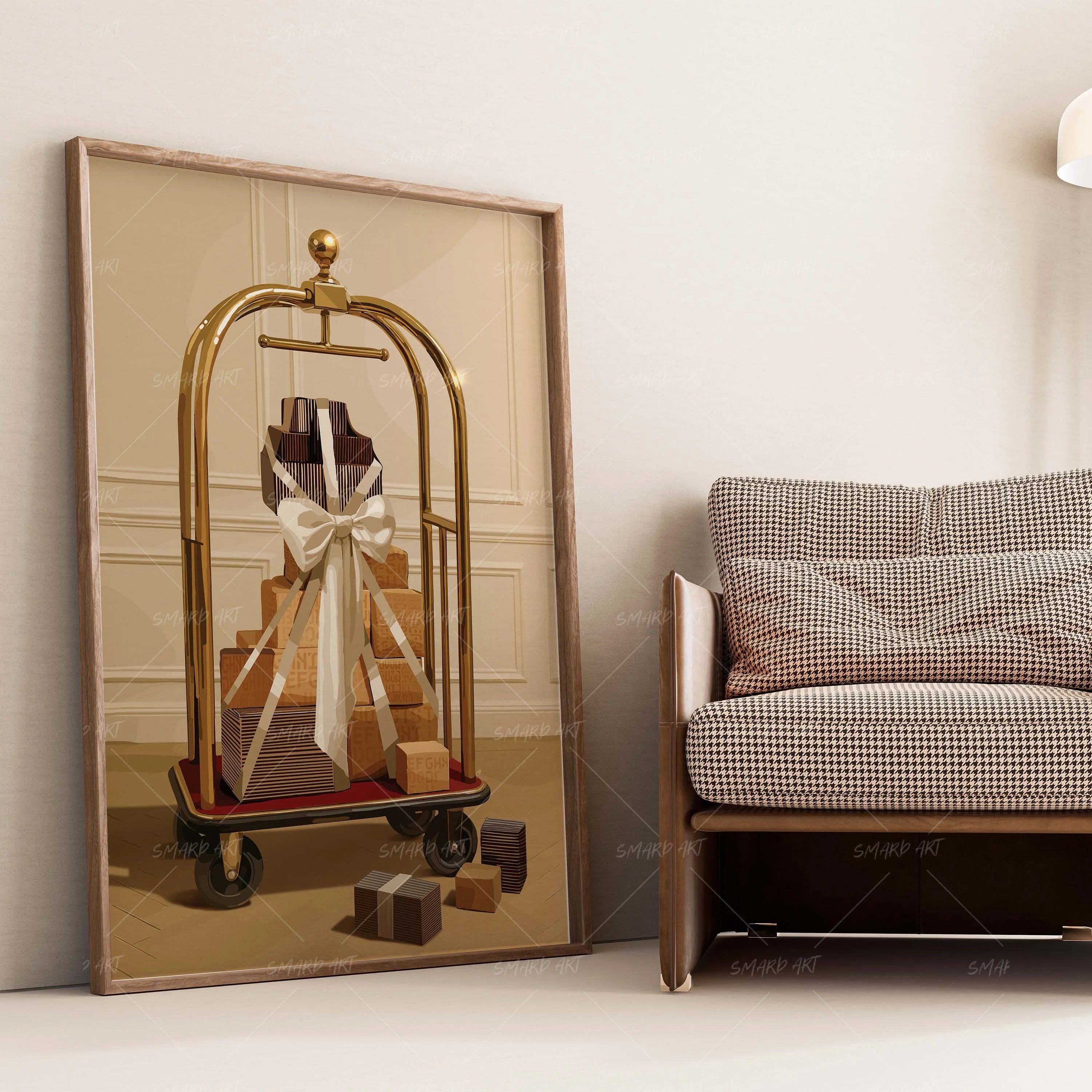 The Gift Cart-wall art print featuring decorative artistic design suitable for living rooms, offices, and schools by SmardArt. Elevate your space with Black wall art that speaks to culture, identity, and creativity. At Smard, we celebrate artistry made with melanin, bringing powerful and inspiring designs to life.