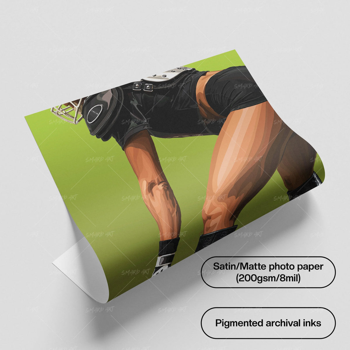 Touchdown-wall art print featuring decorative artistic design suitable for living rooms, offices, and schools by SmardArt. Elevate your space with Black wall art that speaks to culture, identity, and creativity. At Smard, we celebrate artistry made with melanin, bringing powerful and inspiring designs to life.