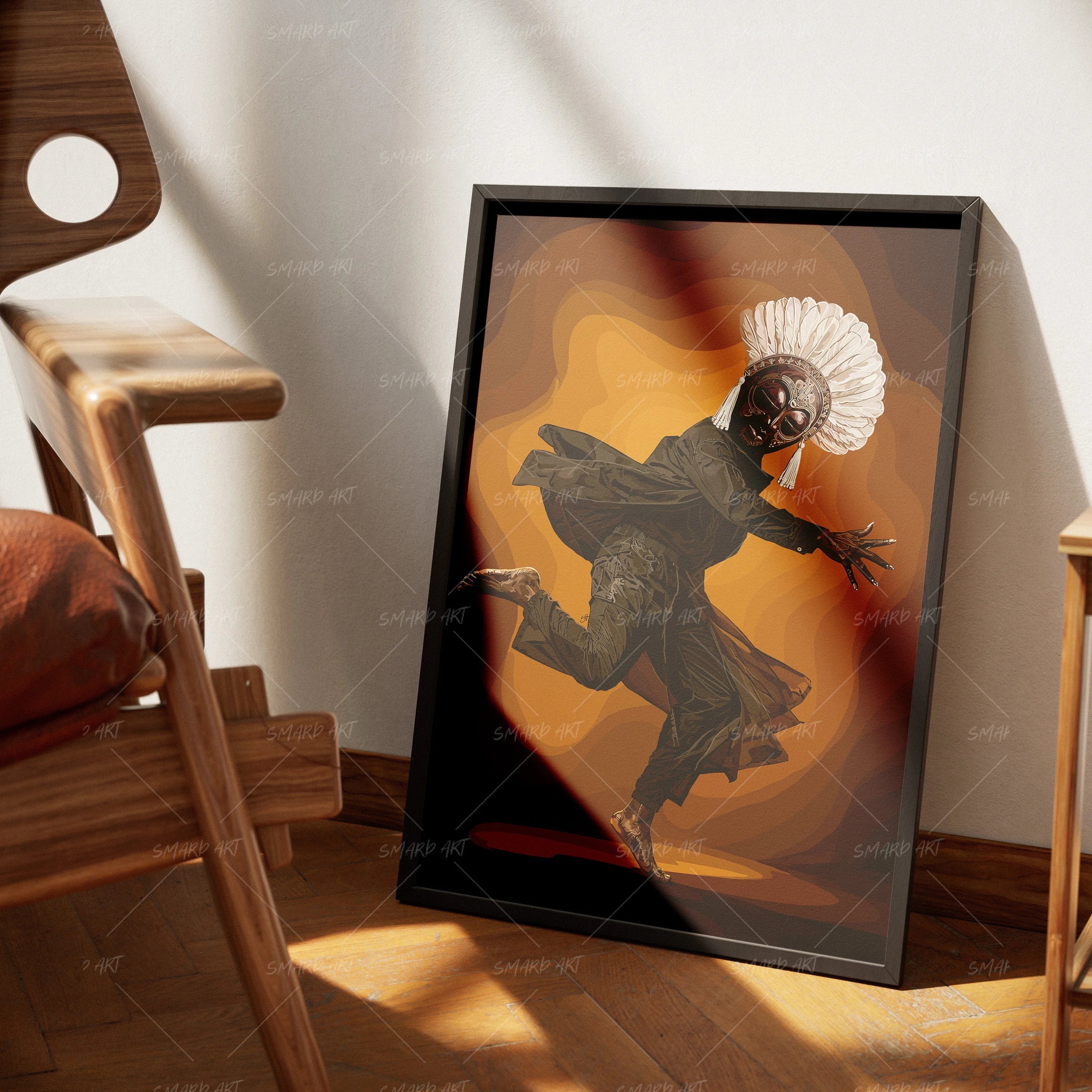 The Hidden Tempo-wall art print featuring decorative artistic design suitable for living rooms, offices, and schools by SmardArt. Elevate your space with Black wall art that speaks to culture, identity, and creativity. At Smard, we celebrate artistry made with melanin, bringing powerful and inspiring designs to life.