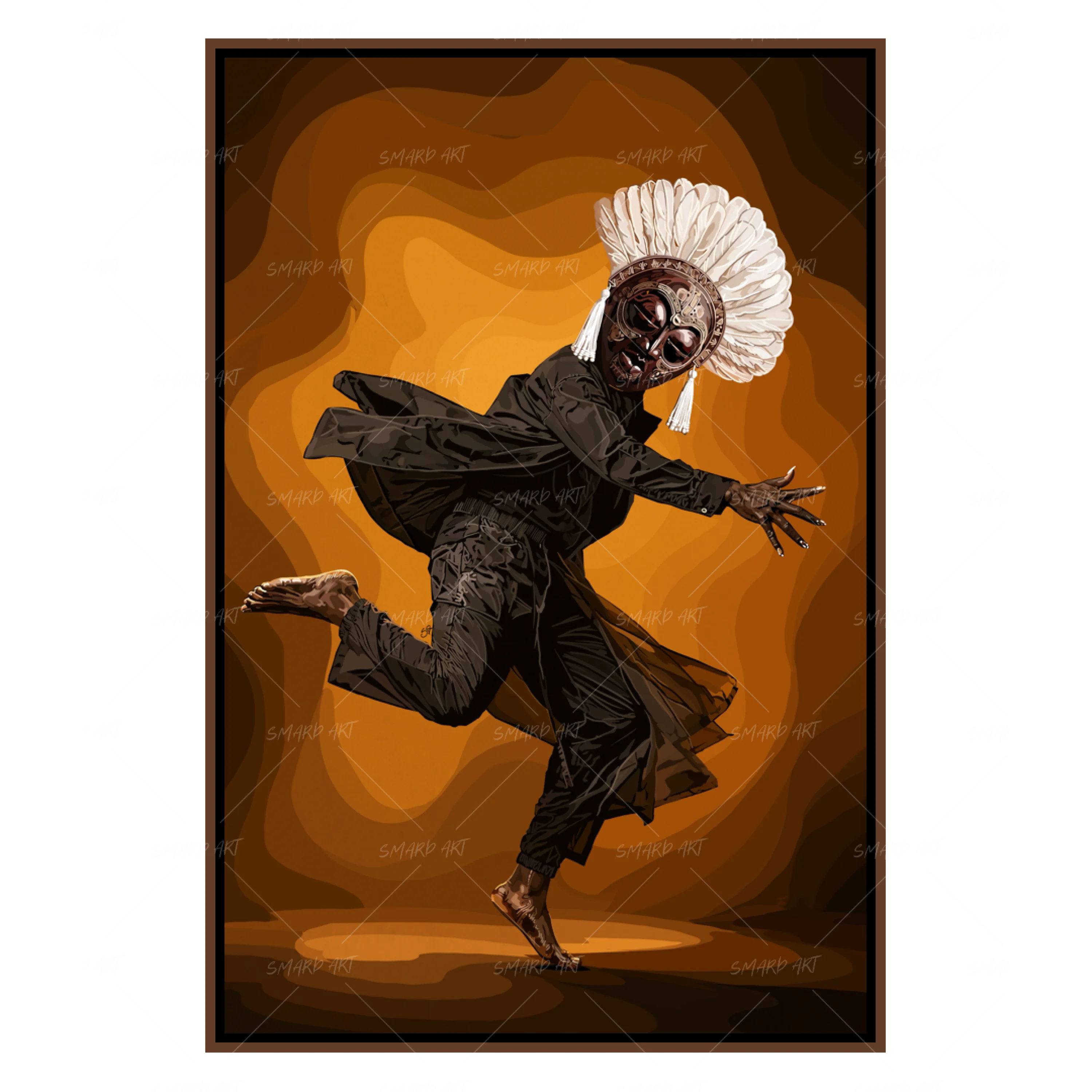 The Hidden Tempo-wall art print featuring decorative artistic design suitable for living rooms, offices, and schools by SmardArt. Elevate your space with Black wall art that speaks to culture, identity, and creativity. At Smard, we celebrate artistry made with melanin, bringing powerful and inspiring designs to life.
