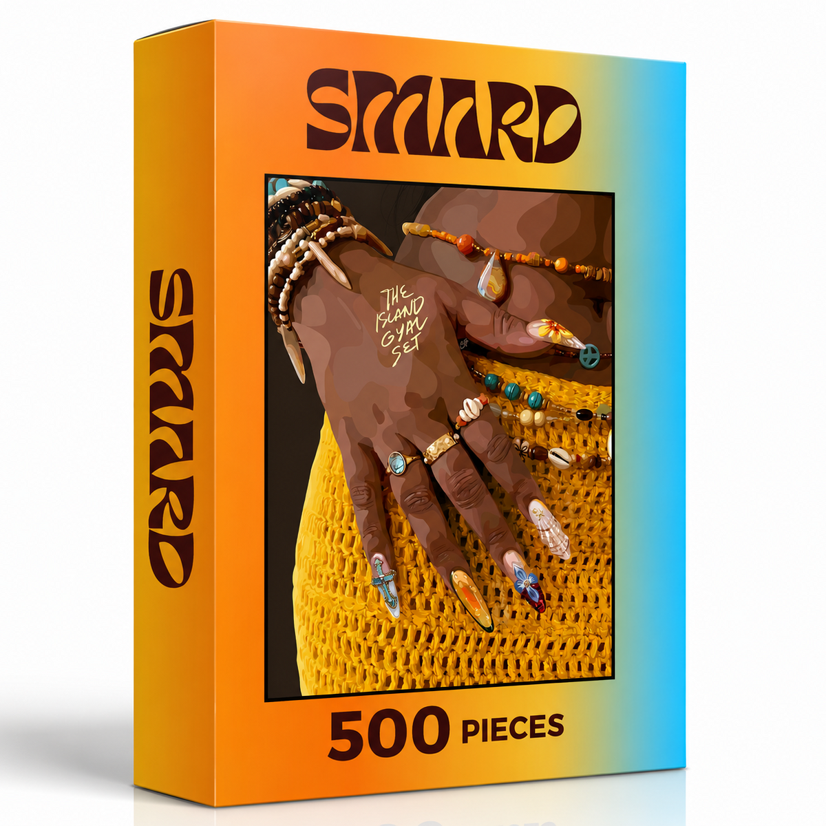 The Island Gyal Set Puzzle-wall art print featuring decorative artistic design suitable for living rooms, offices, and schools by SmardArt. Elevate your space with Black wall art that speaks to culture, identity, and creativity. At Smard, we celebrate artistry made with melanin, bringing powerful and inspiring designs to life.
