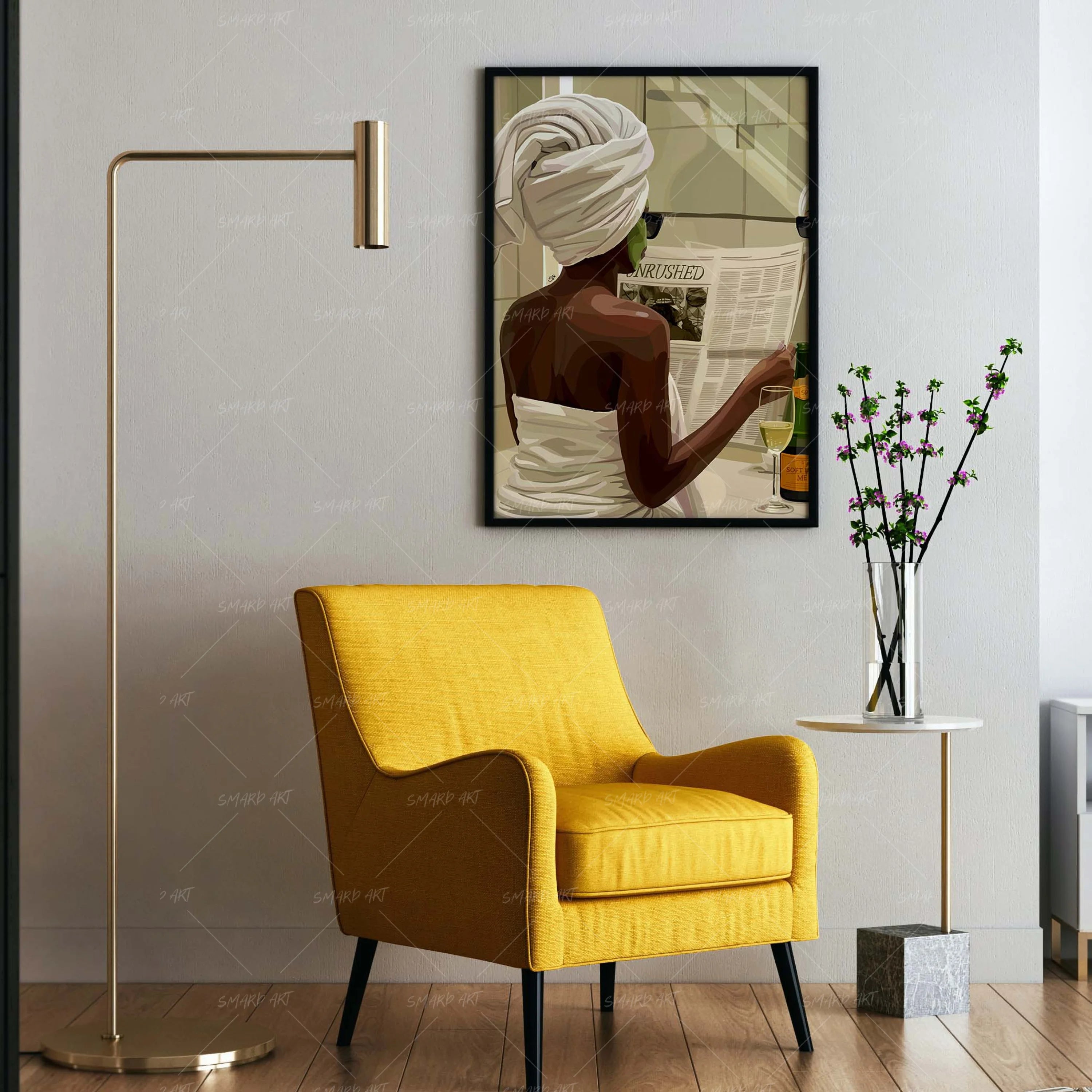 Unrushed-wall art print featuring decorative artistic design suitable for living rooms, offices, and schools by SmardArt