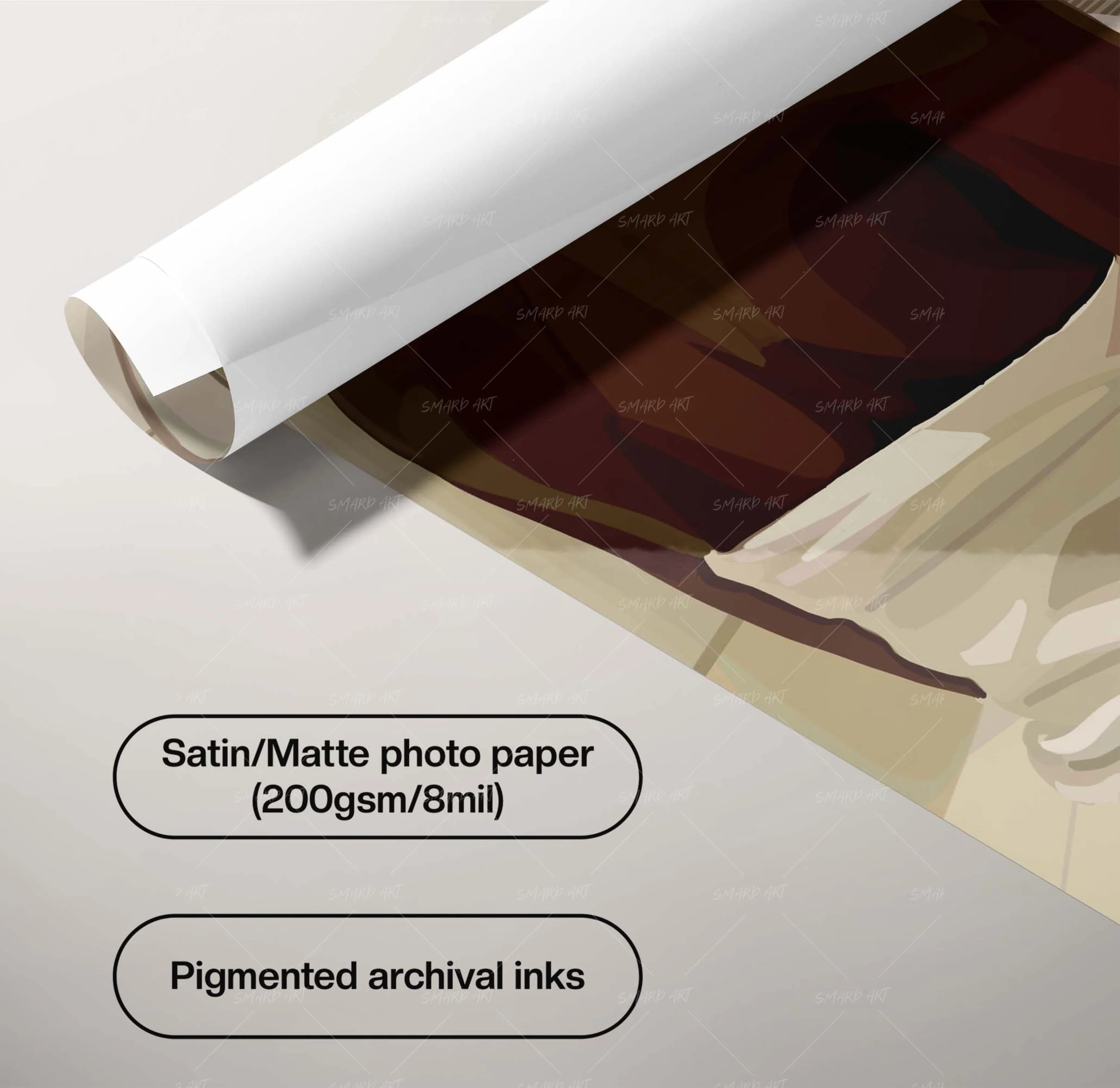 Unrushed-wall art print featuring decorative artistic design suitable for living rooms, offices, and schools by SmardArt