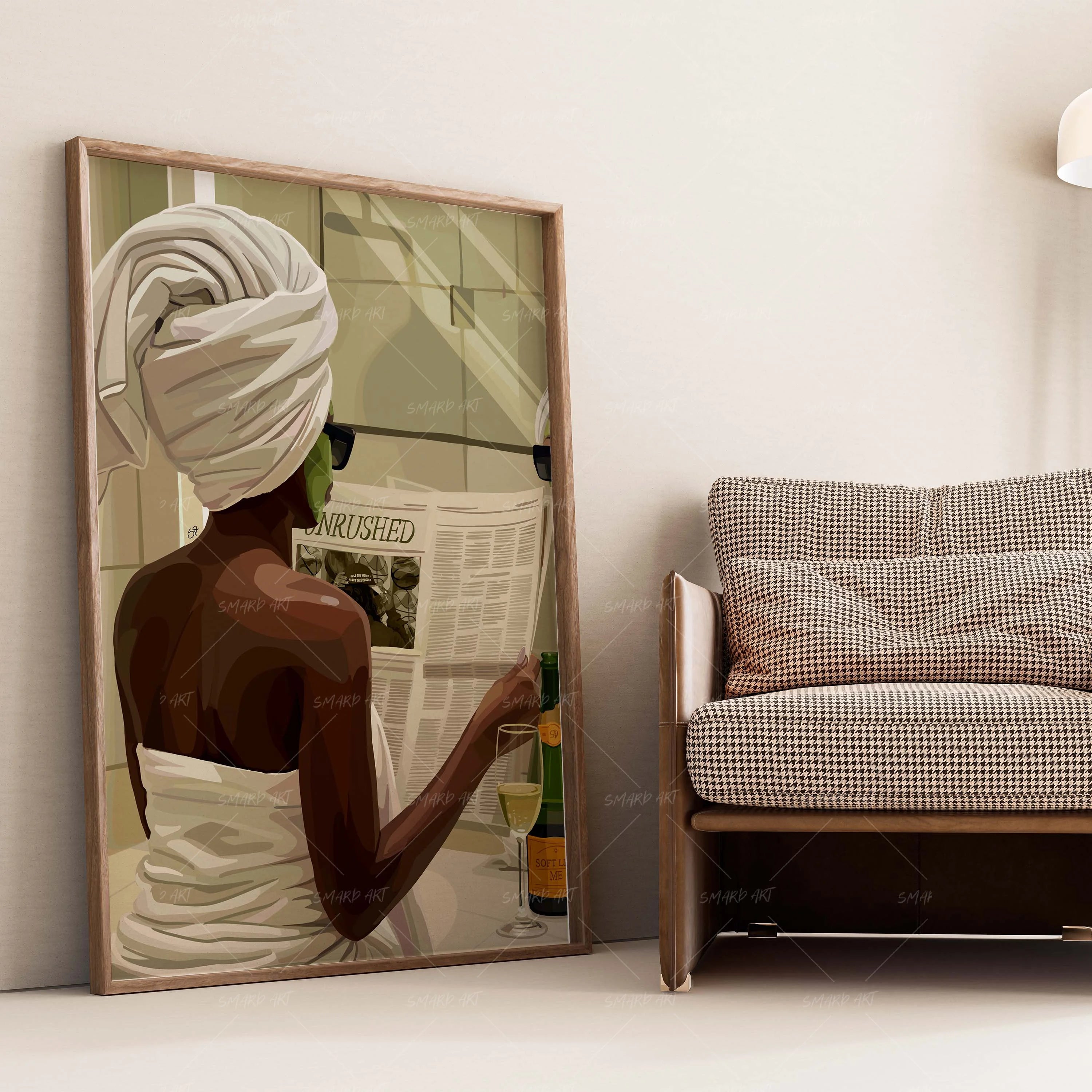 Unrushed-wall art print featuring decorative artistic design suitable for living rooms, offices, and schools by SmardArt