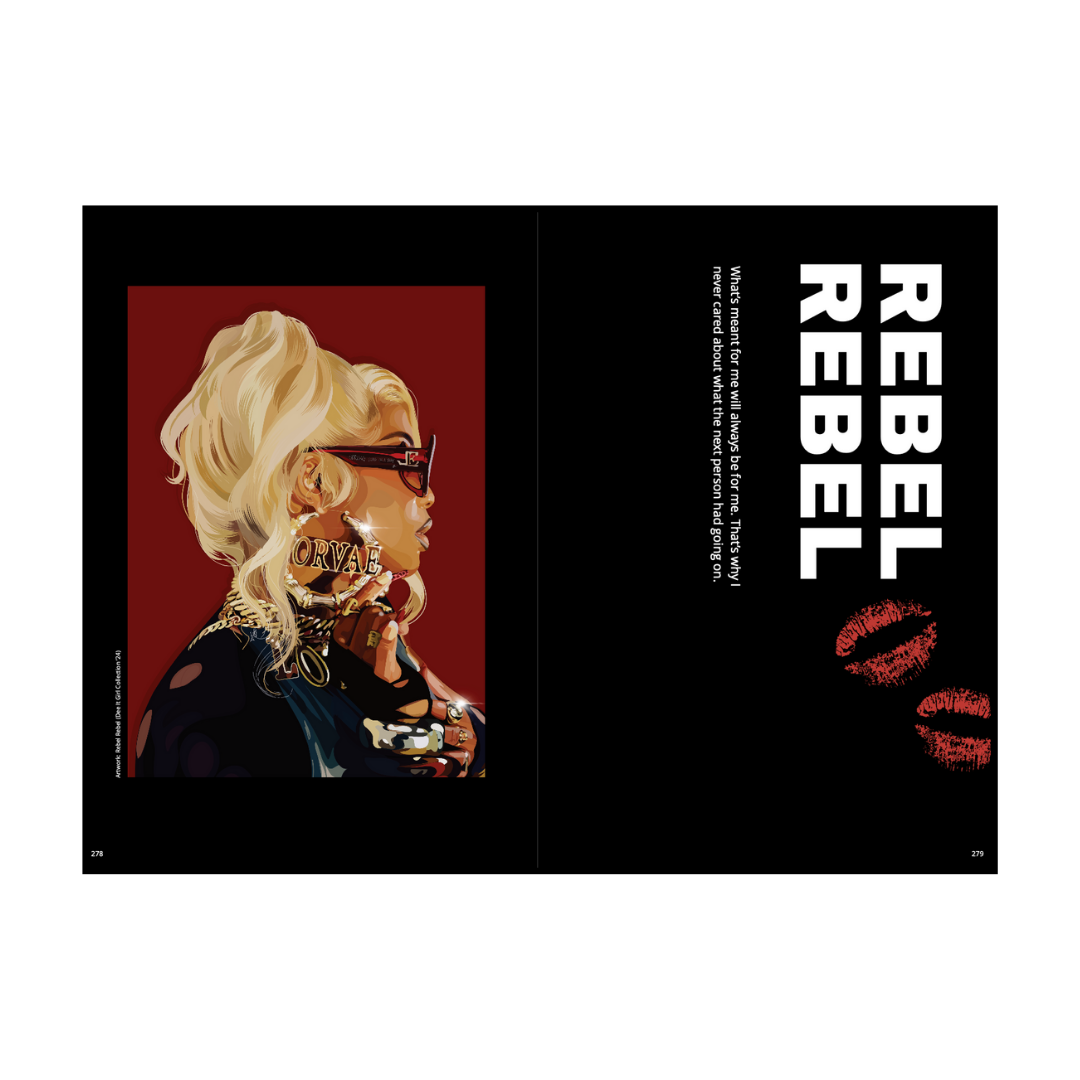 Art Print Bundle : Rebel Rebel Black Border + Rebel Rebel Text