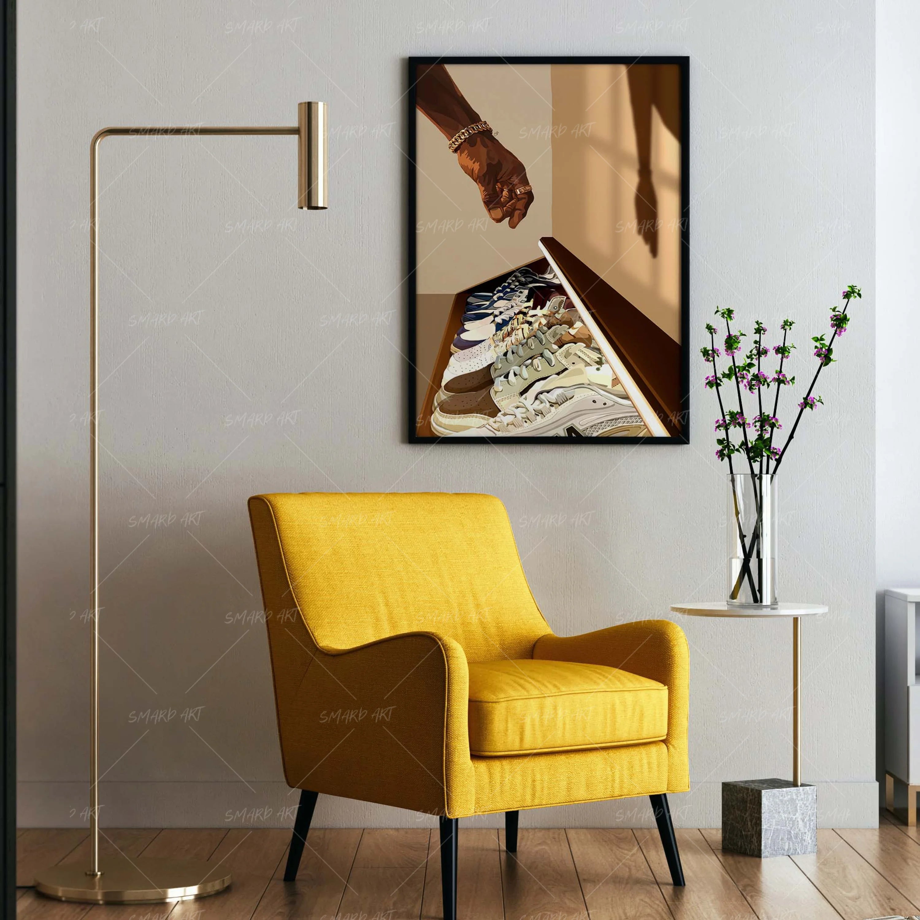 Which Pair-wall art print featuring decorative artistic design suitable for living rooms, offices, and schools by SmardArt. Elevate your space with Black wall art that speaks to culture, identity, and creativity. At Smard, we celebrate artistry made with melanin, bringing powerful and inspiring designs to life.