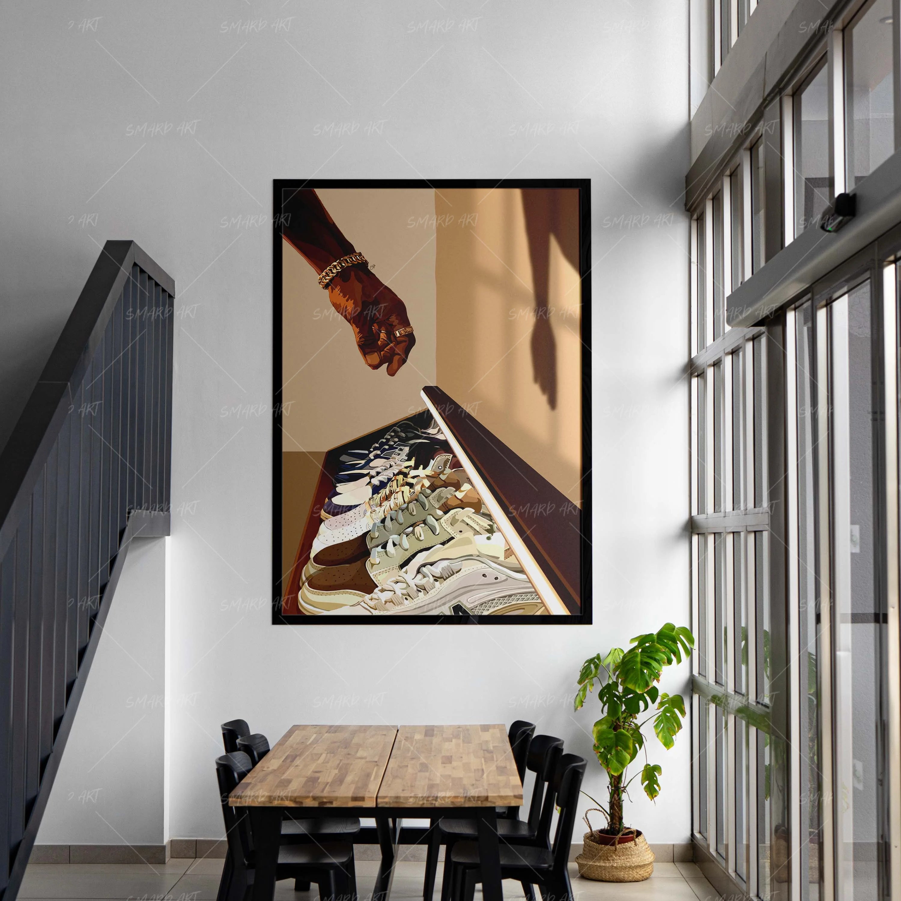 Which Pair-wall art print featuring decorative artistic design suitable for living rooms, offices, and schools by SmardArt. Elevate your space with Black wall art that speaks to culture, identity, and creativity. At Smard, we celebrate artistry made with melanin, bringing powerful and inspiring designs to life.