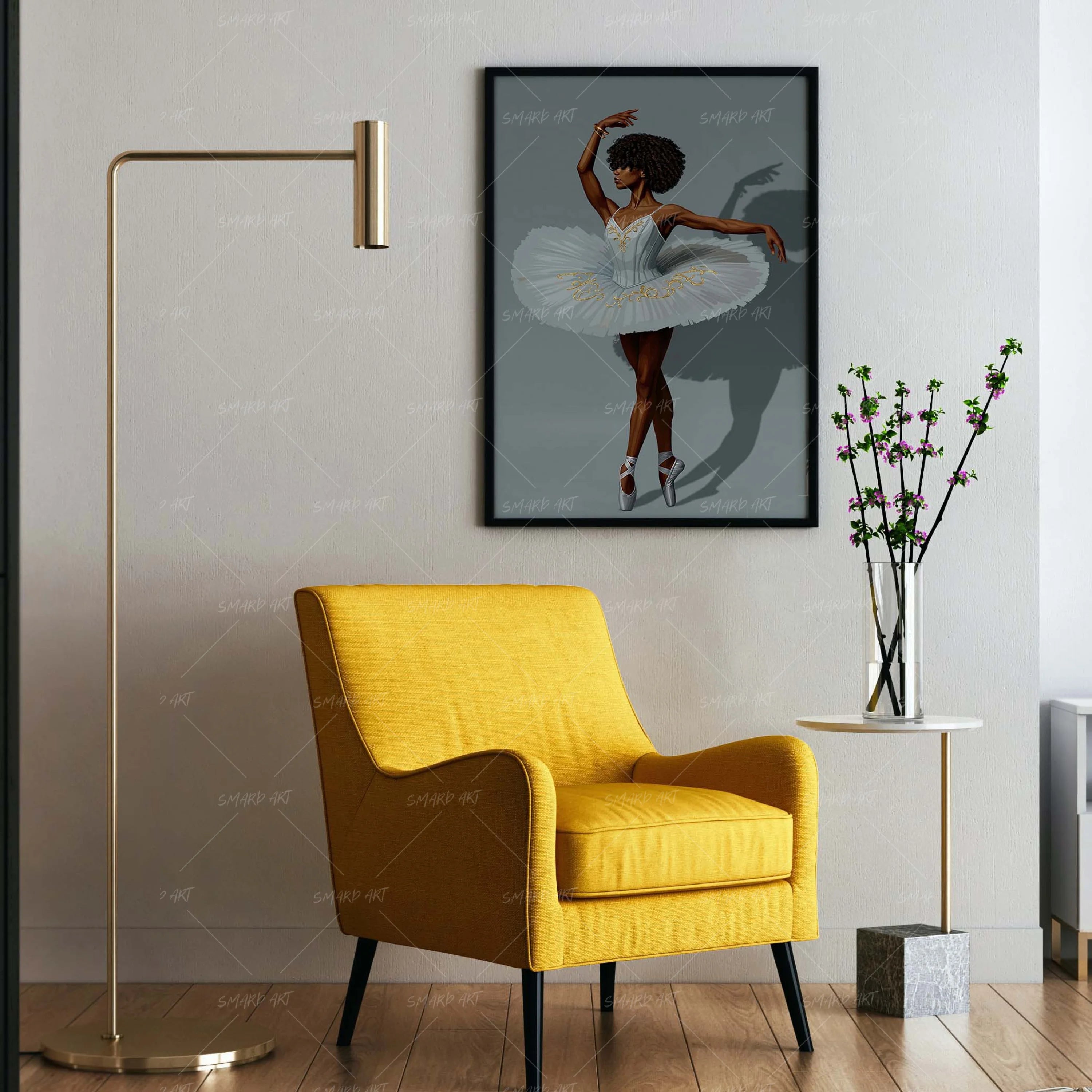 Young Grace-wall art print featuring decorative artistic design suitable for living rooms, offices, and schools by SmardArt. Elevate your space with Black wall art that speaks to culture, identity, and creativity. At Smard, we celebrate artistry made with melanin, bringing powerful and inspiring designs to life.