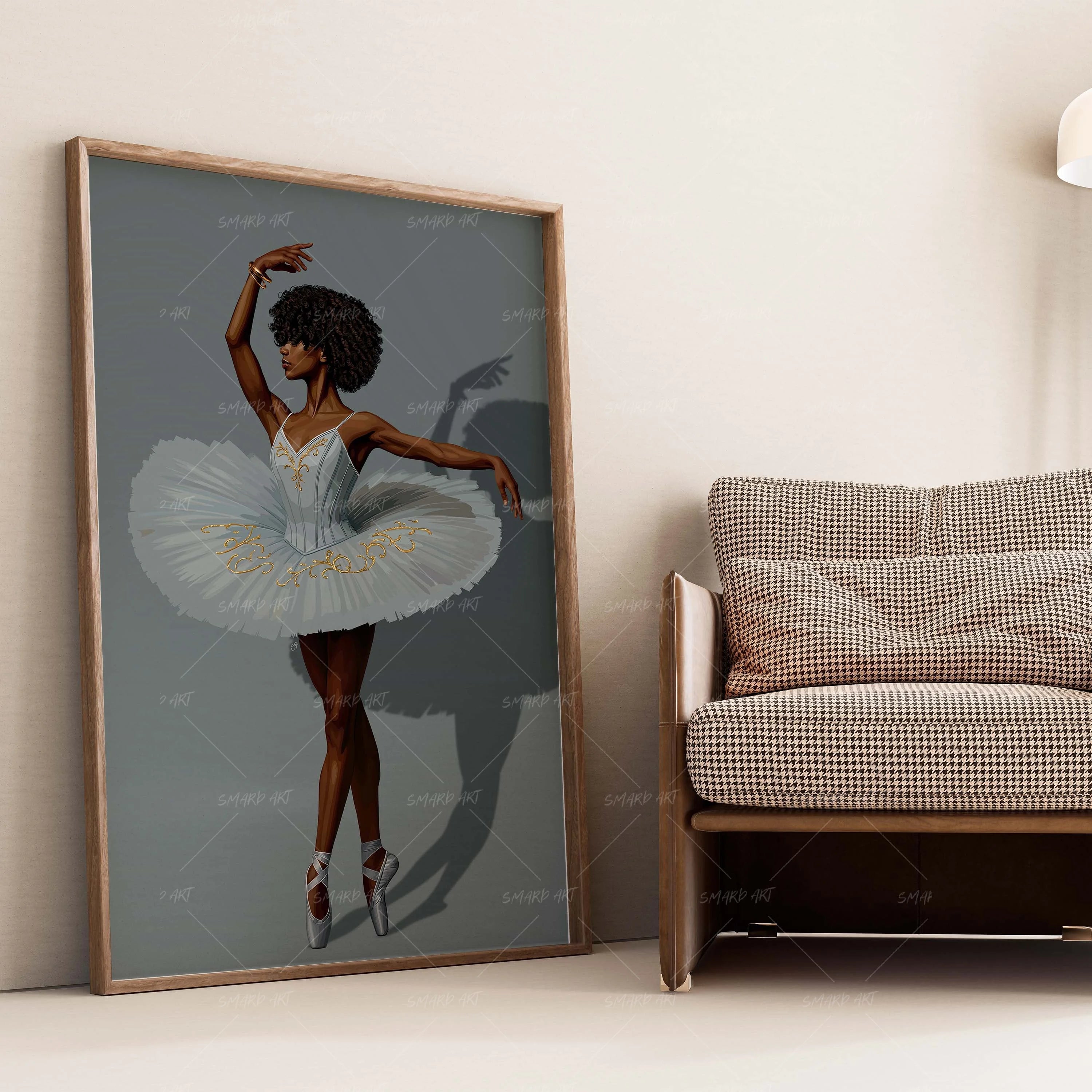 Young Grace-wall art print featuring decorative artistic design suitable for living rooms, offices, and schools by SmardArt. Elevate your space with Black wall art that speaks to culture, identity, and creativity. At Smard, we celebrate artistry made with melanin, bringing powerful and inspiring designs to life.