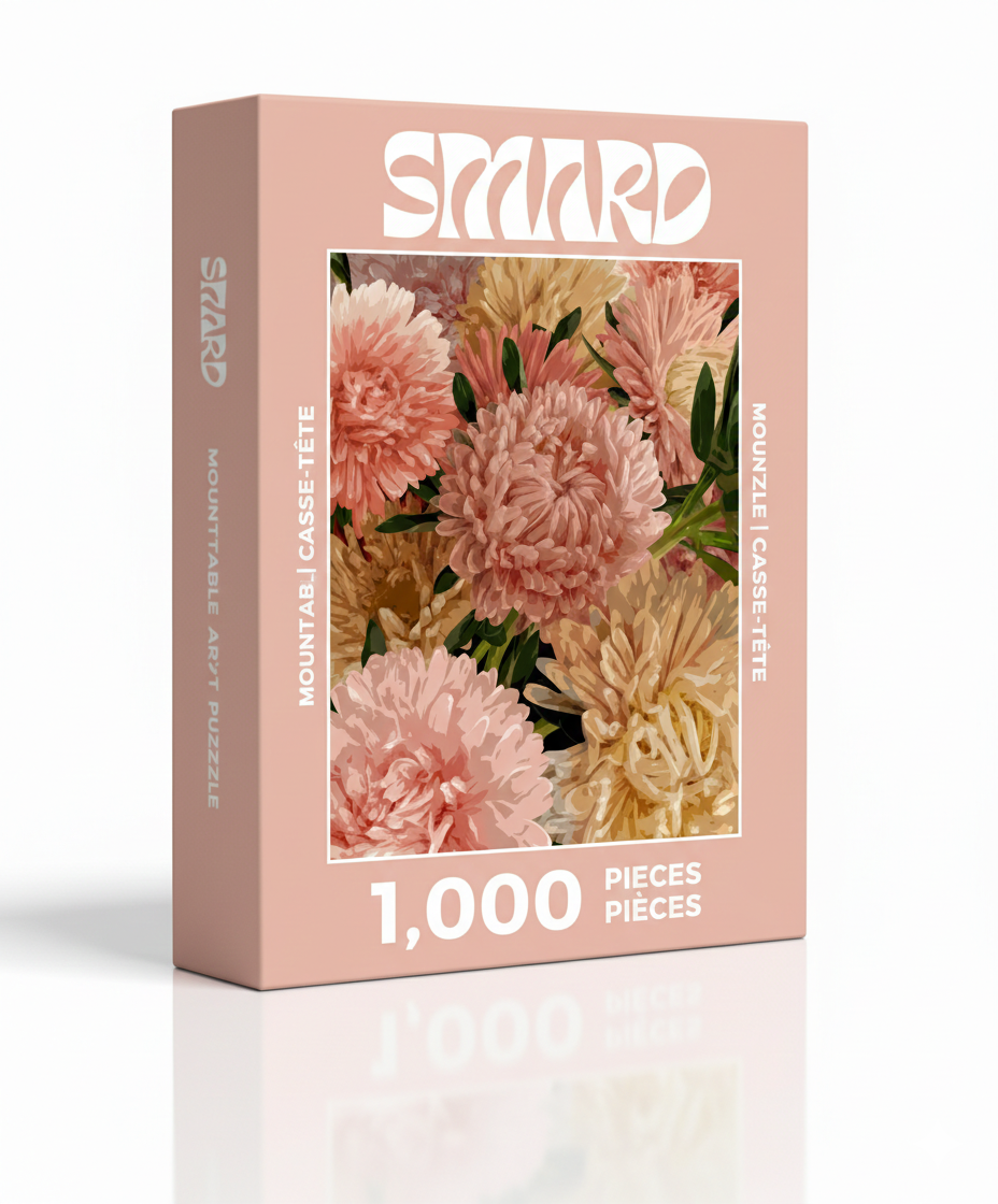 Yellow-Pink Mums Puzzle - SmardArt