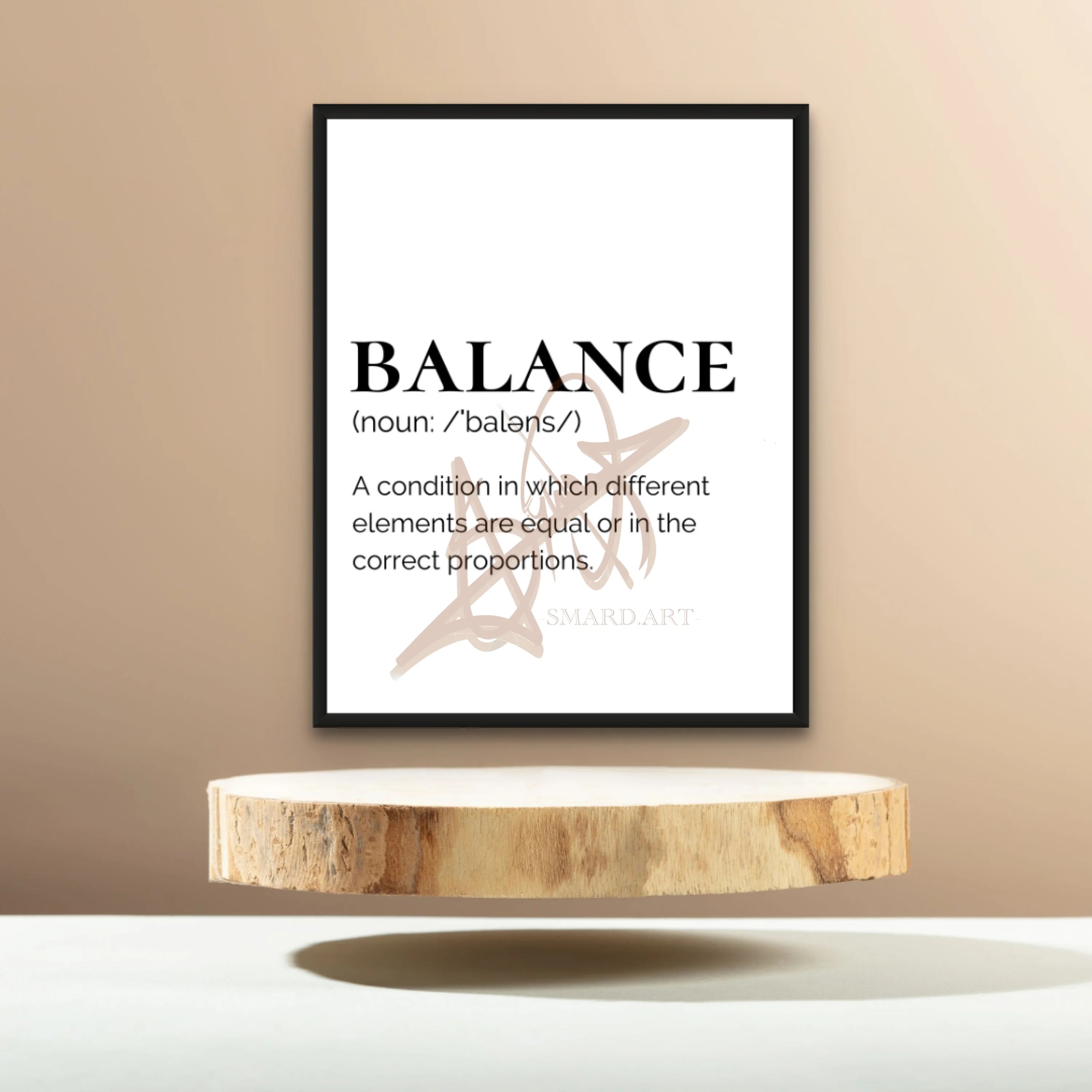 Balance- Text (Smard X Anaya) Wall Art