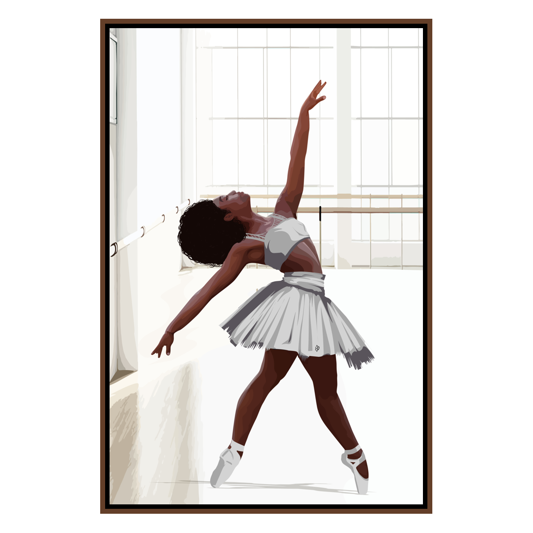 Ballerina Babe Framed Canvas