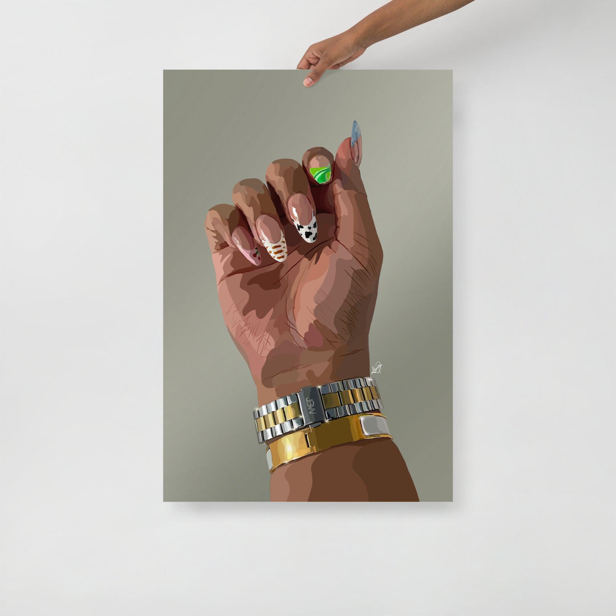 Colourful Nails-24×36-Print-SmardArt-Wall Art