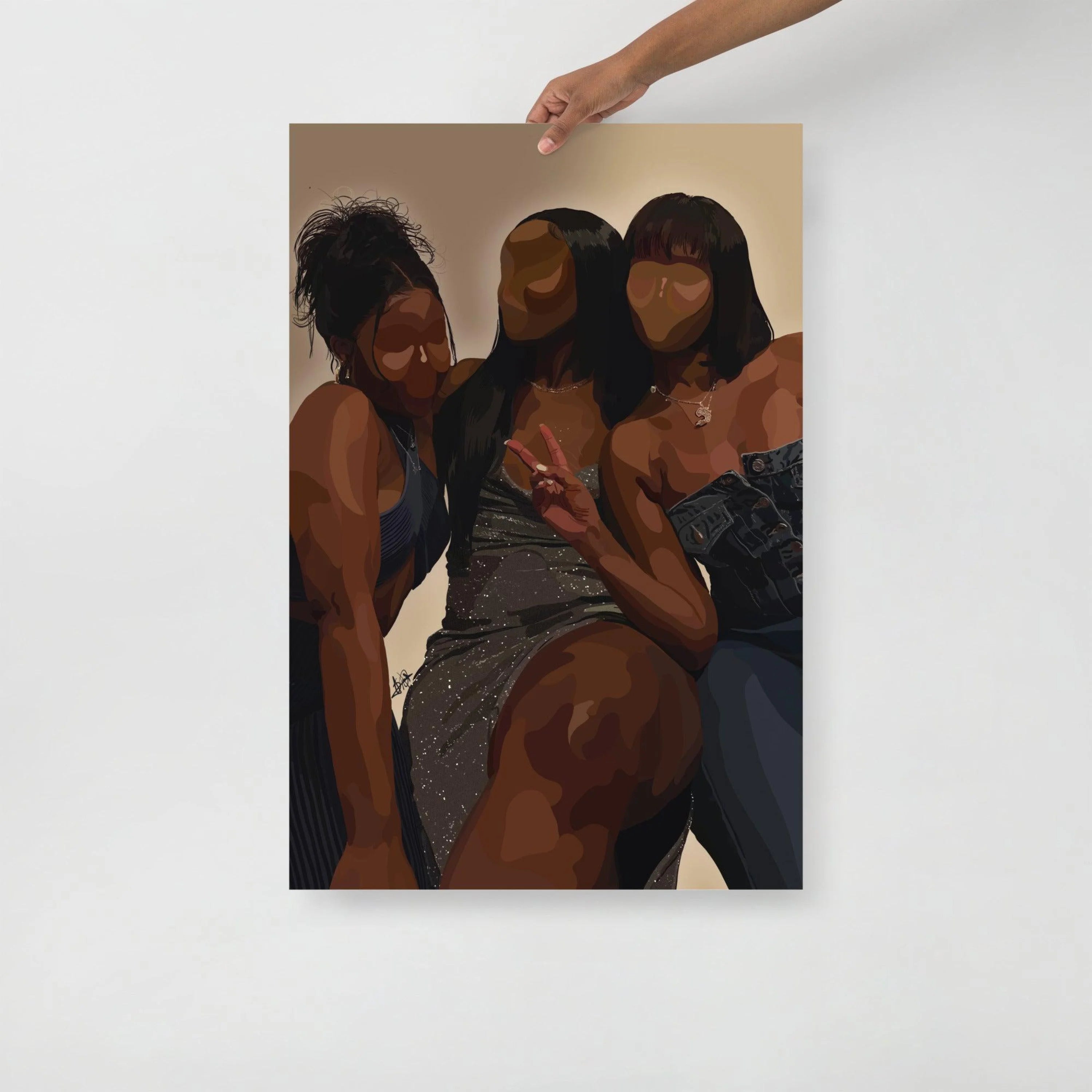 My girlfriends & I-18×24-Print-SmardArt-Wall Art