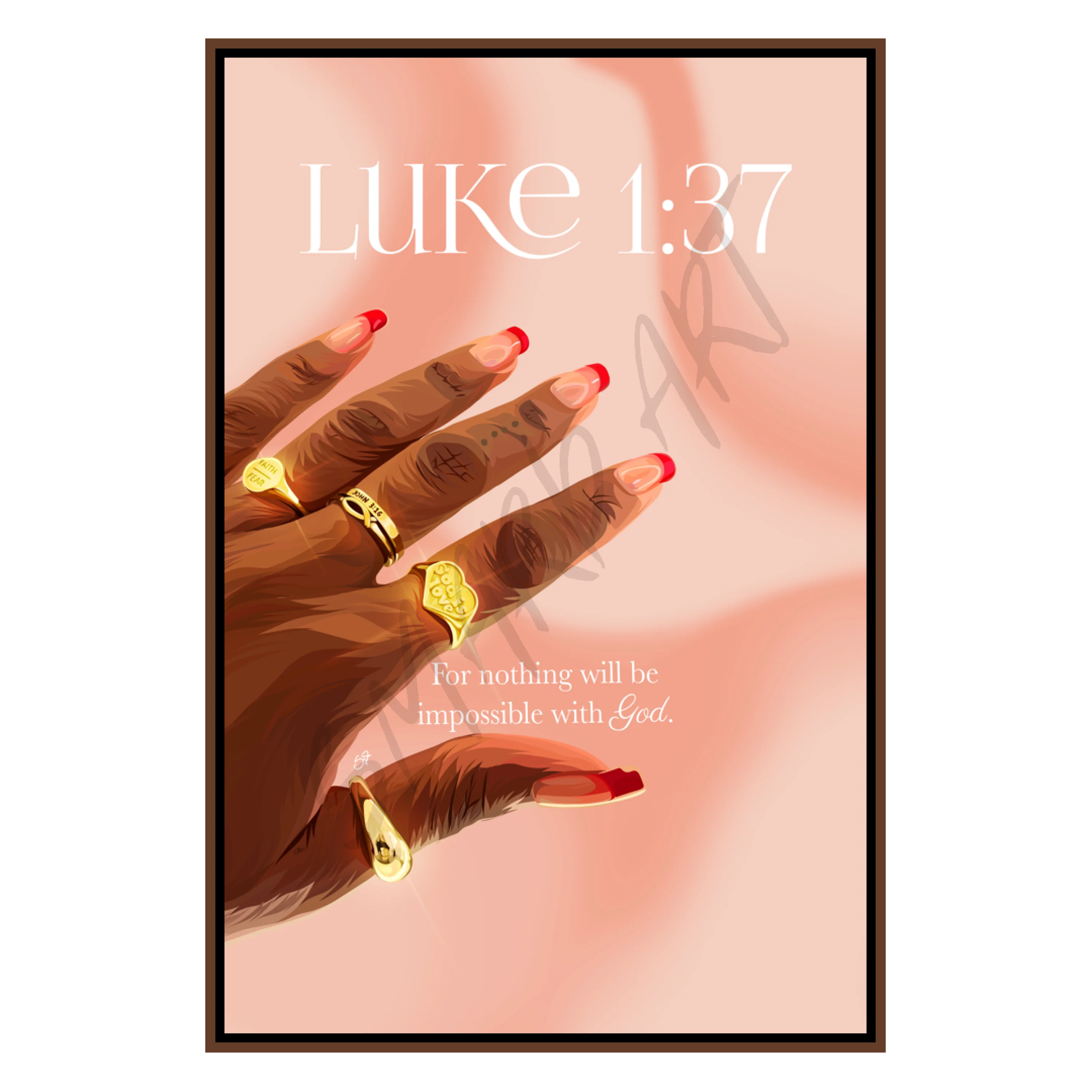 Luke 1:37 Pink